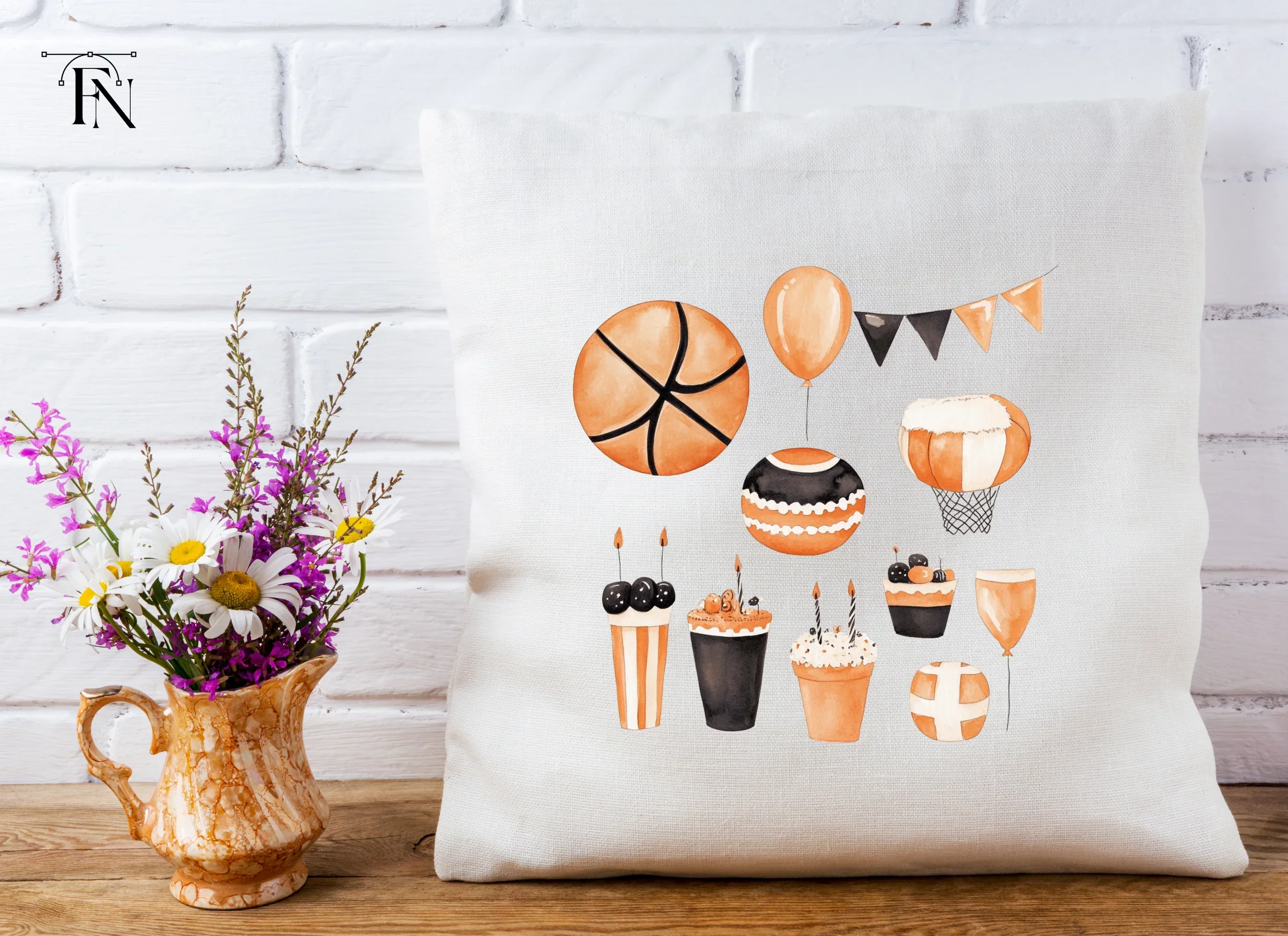 Basketball Party Elements Clipart Bundle - Image 4