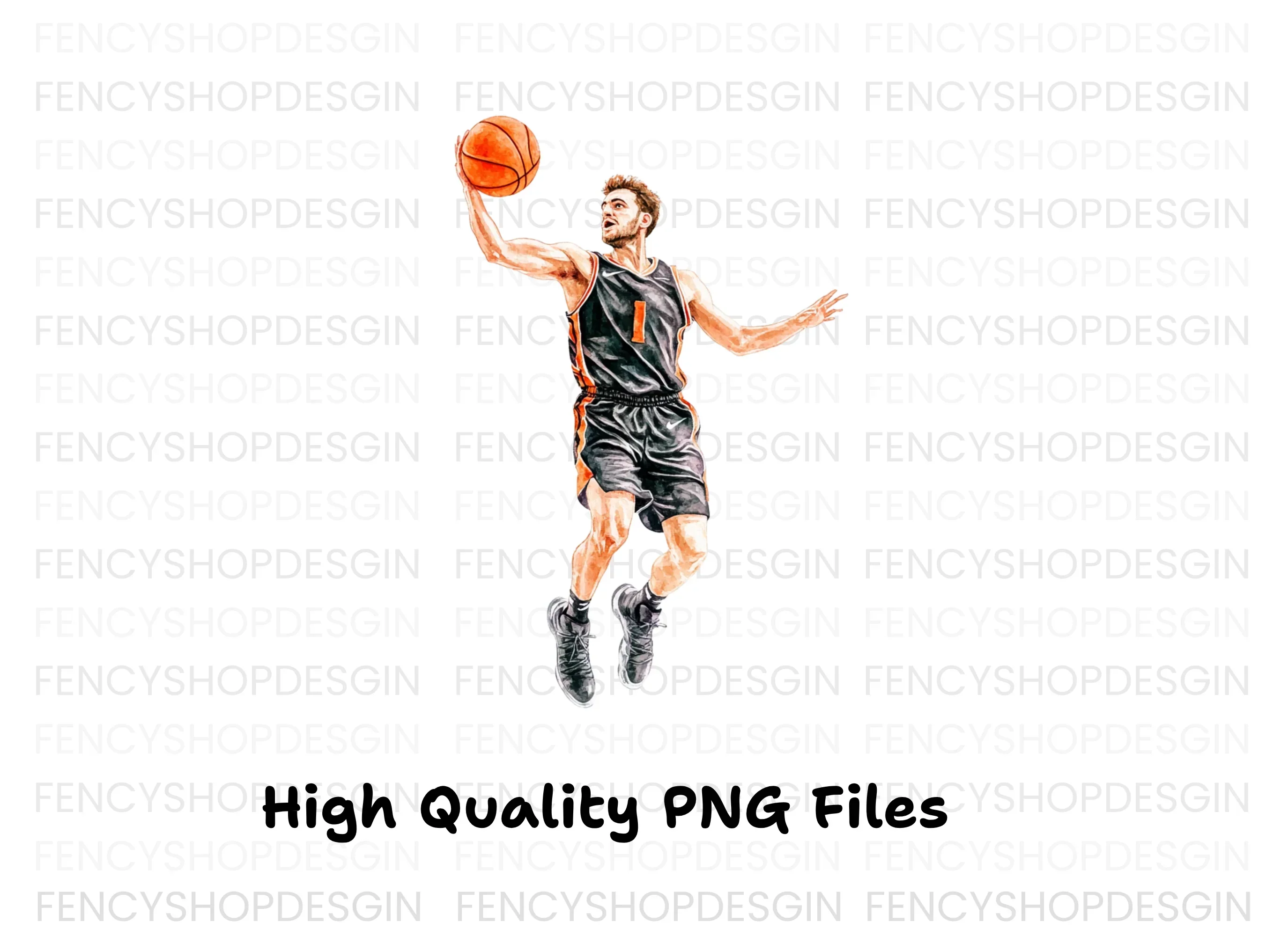 Basketball Player Slam Dunk Clipart Bundle - Image 2
