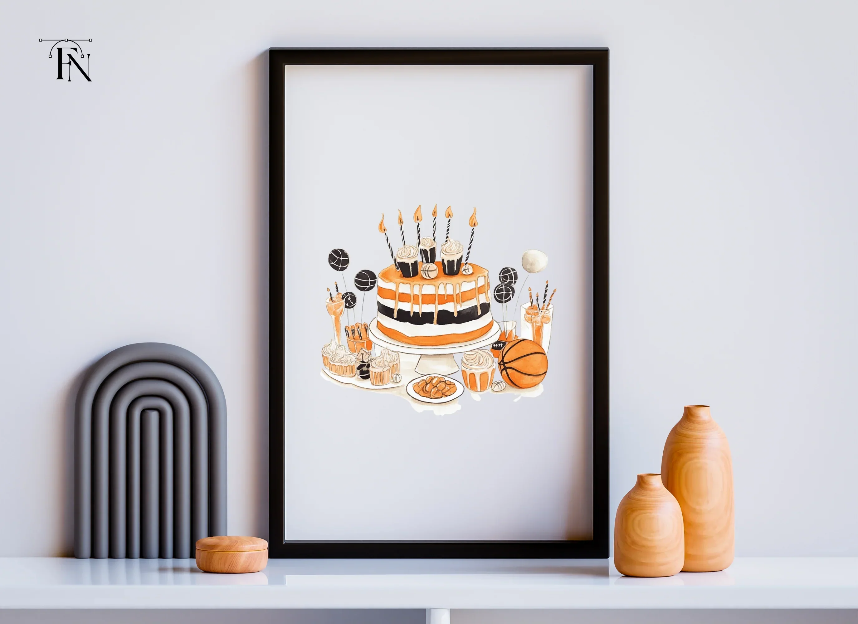 Basketball Themed Dessert Table Clipart Bundle - Image 3