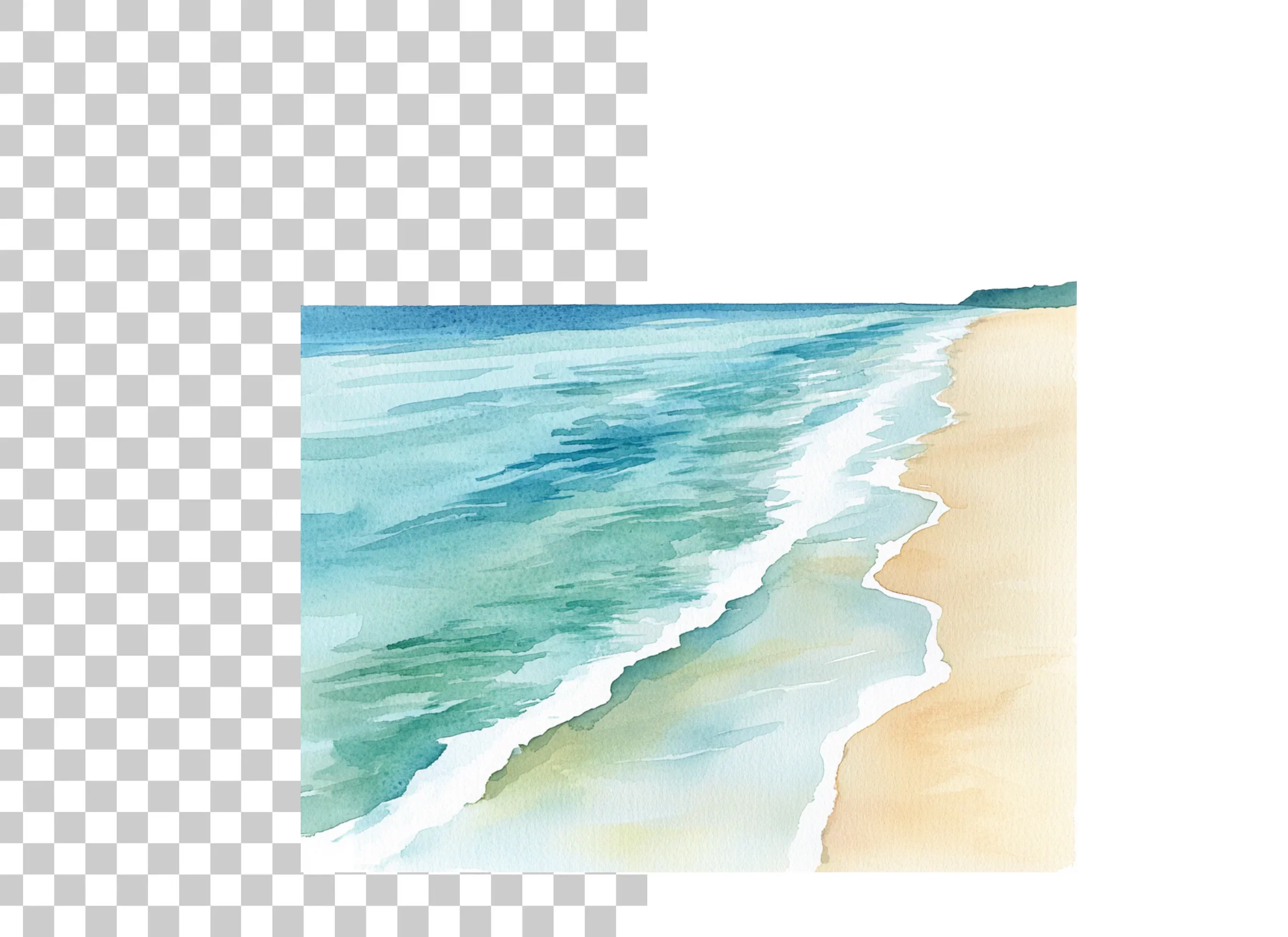 Beach Ocean Waves Clipart Bundle - Image 2
