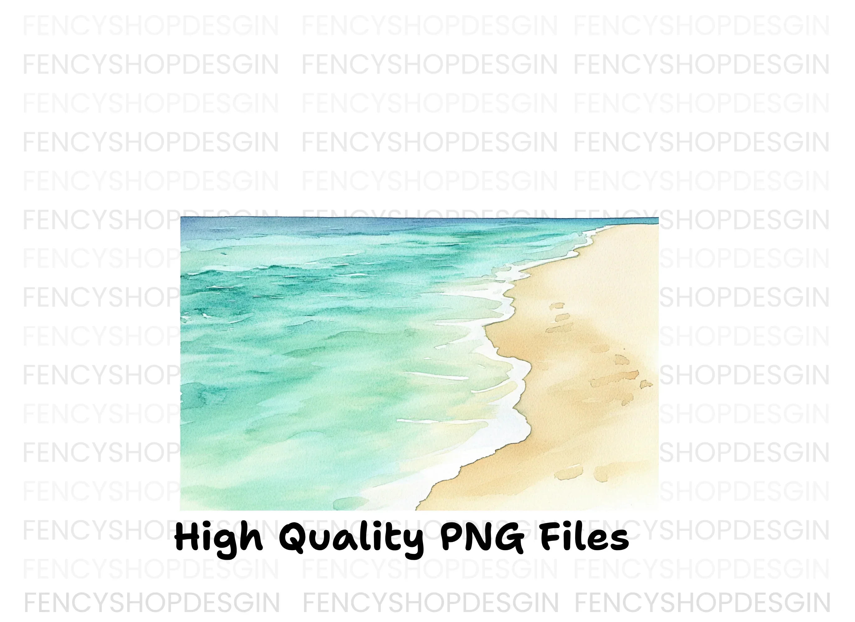 Beach Ocean Waves Clipart Bundle - Image 3