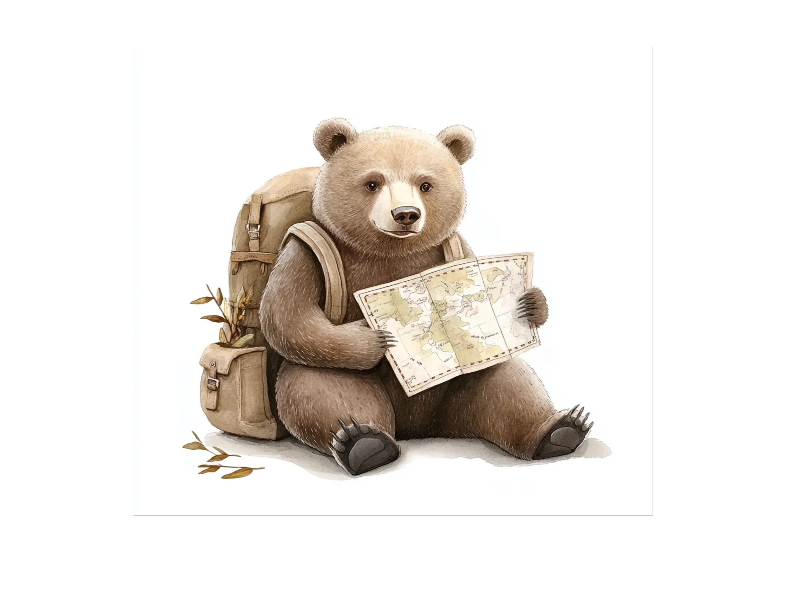 Bear Explorer Map Clipart Bundle - Image 2
