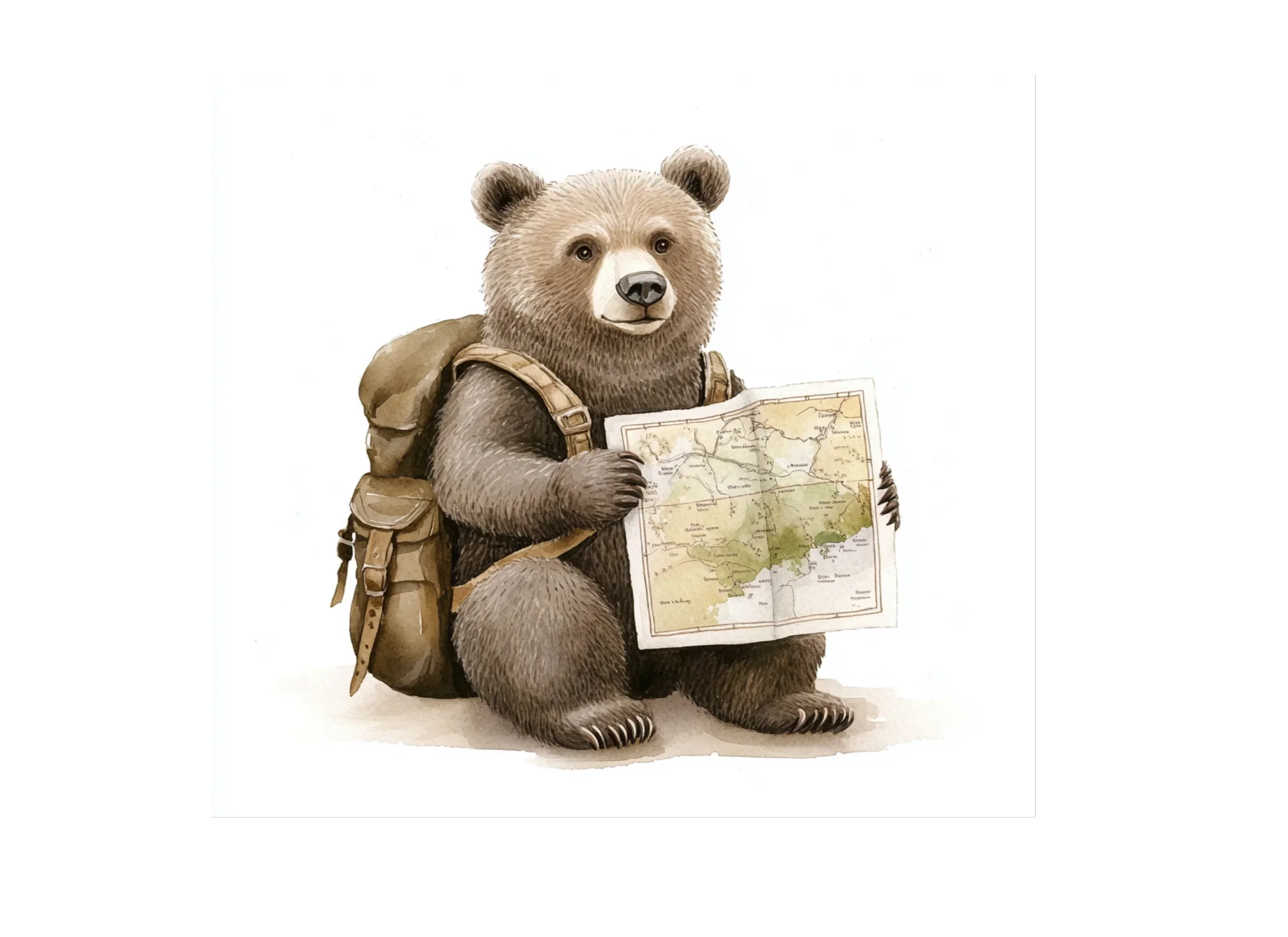 Bear Explorer Map Clipart Bundle - Image 3