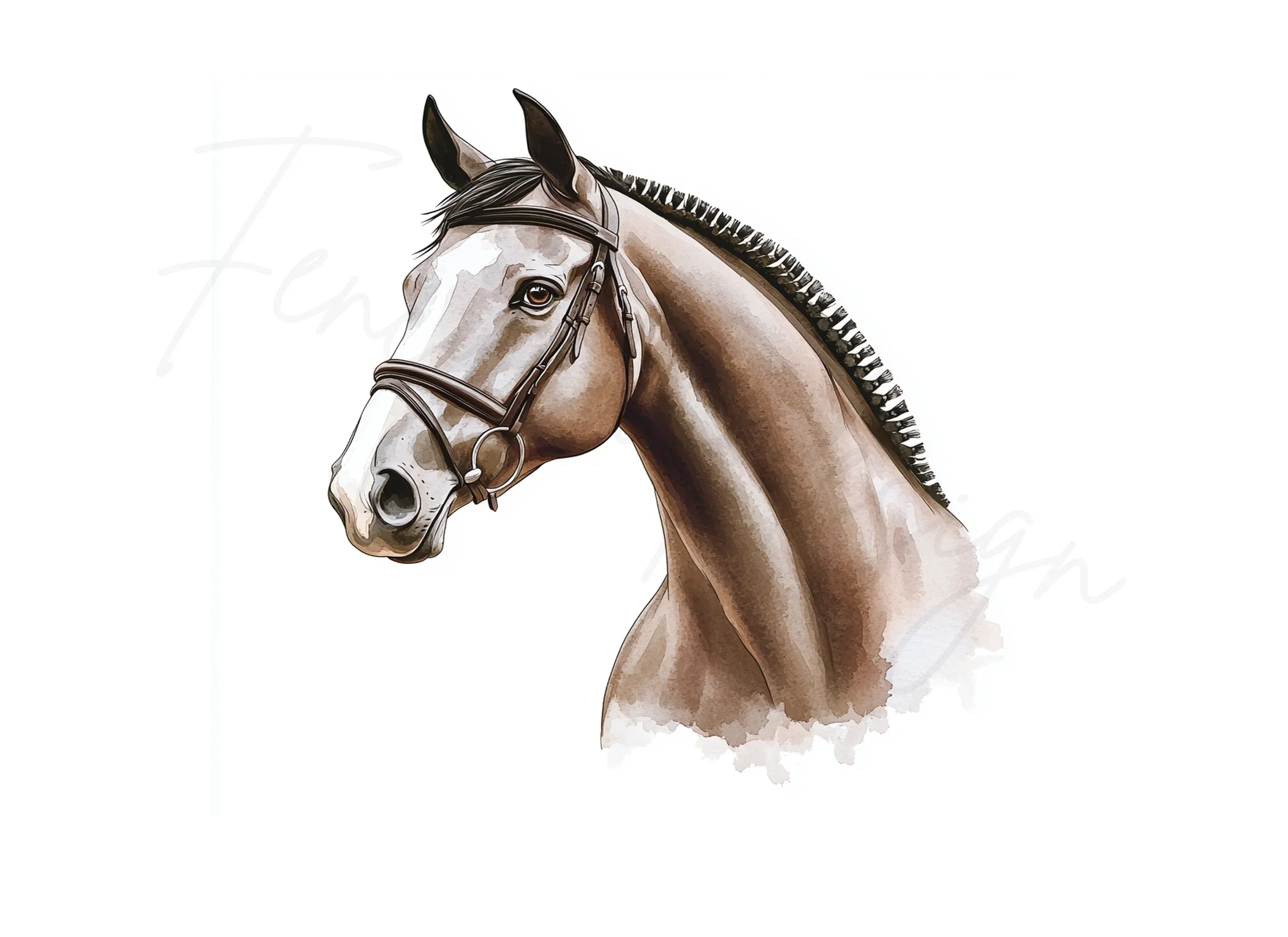 Beautiful Horse Head Clipart Bundle - Image 3