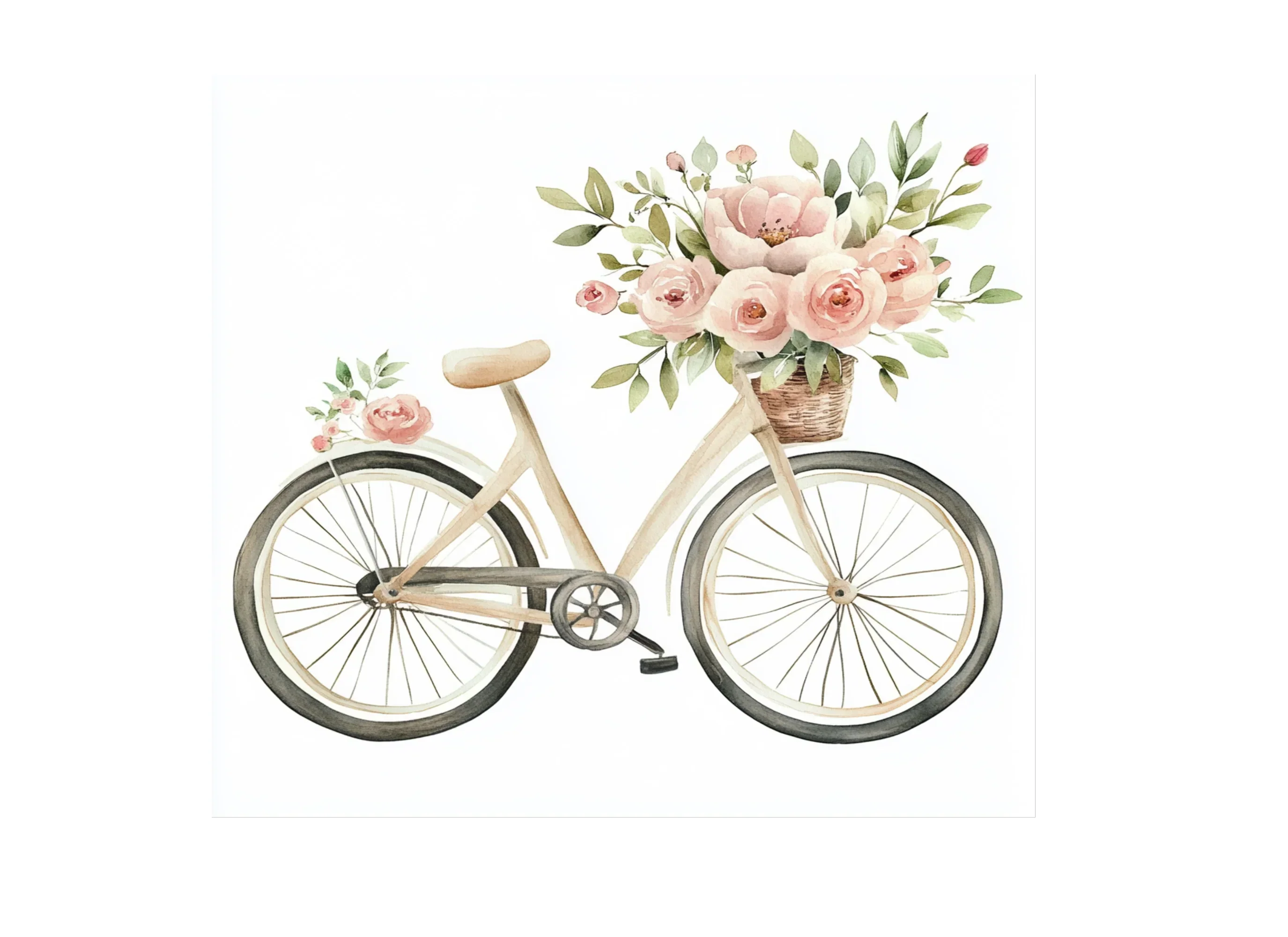 Bicycle with Flowers Clipart Bundle - Image 3