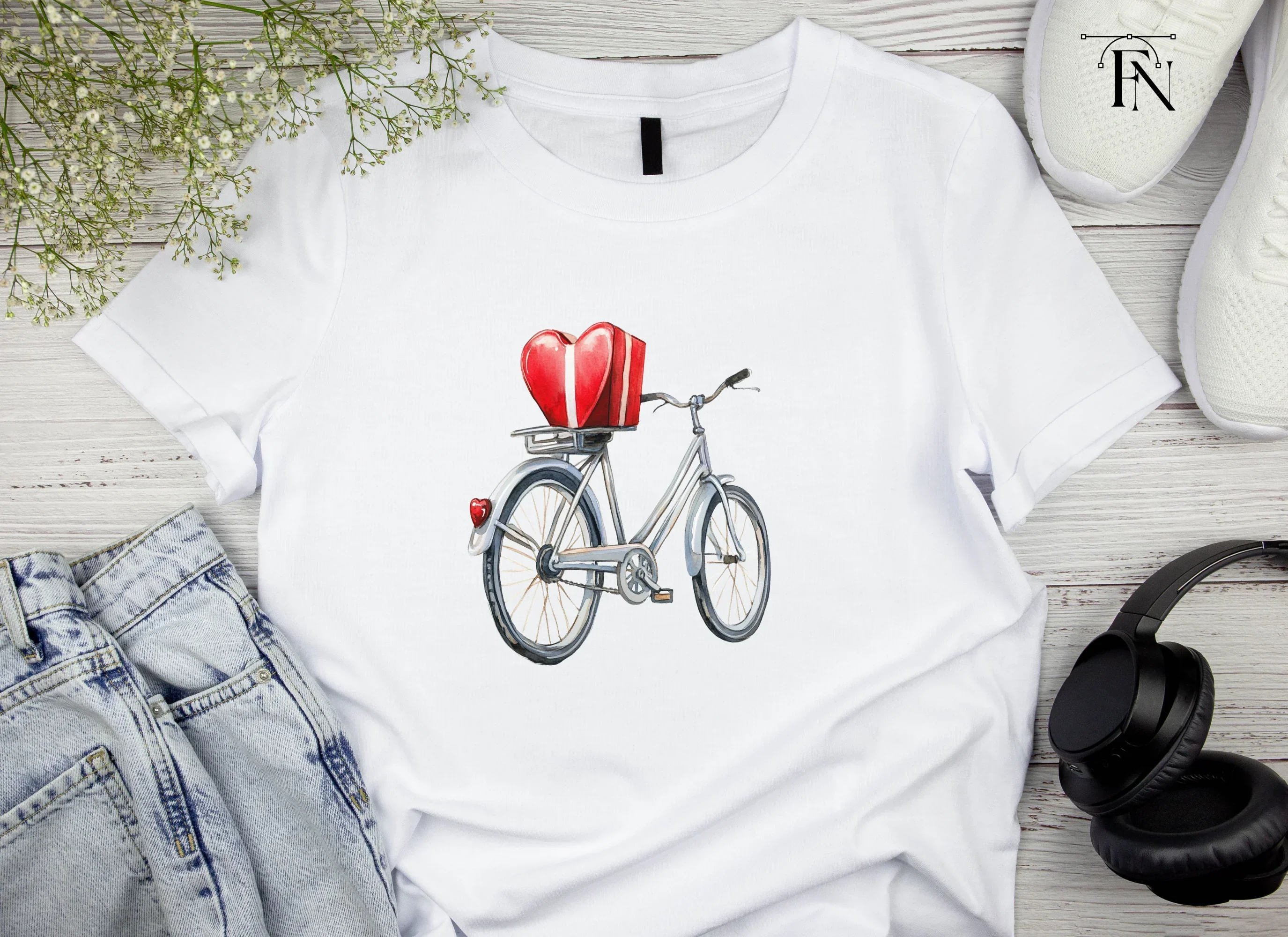Bicycle with Heart Box Clipart Bundle - Image 5