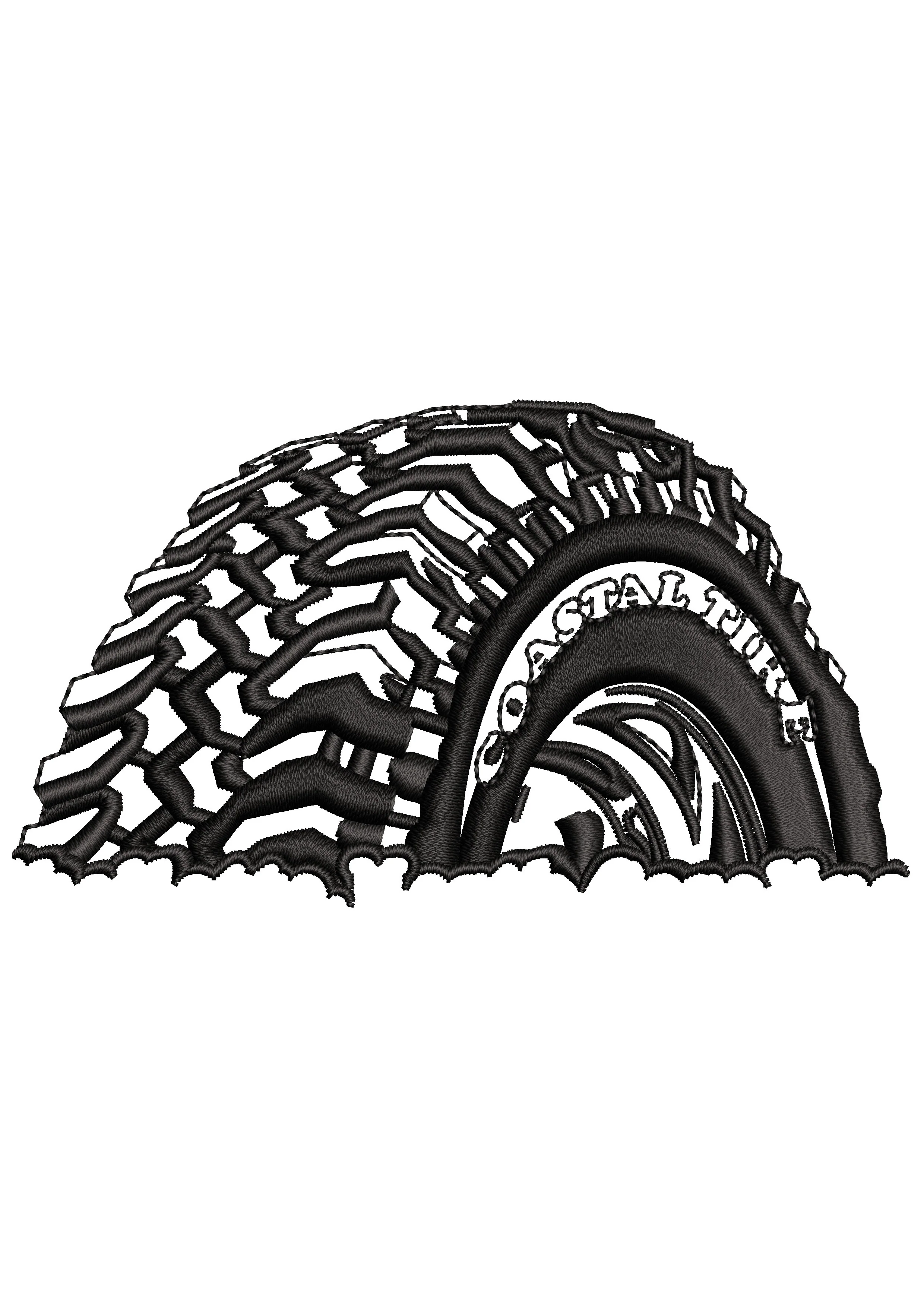 Big Tire Embroidery Design