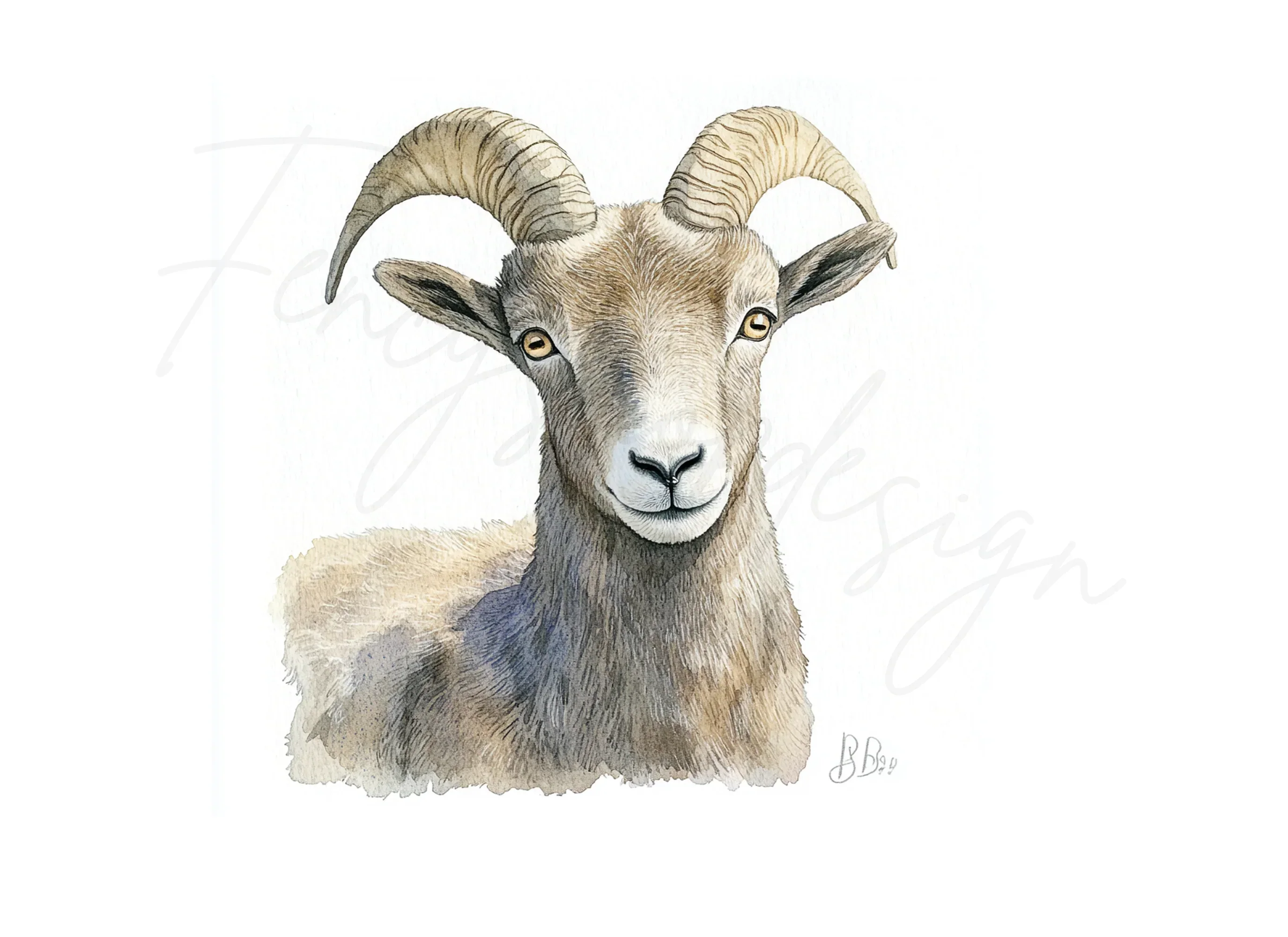 Bighorn Sheep Portrait Clipart Bundle - Image 2
