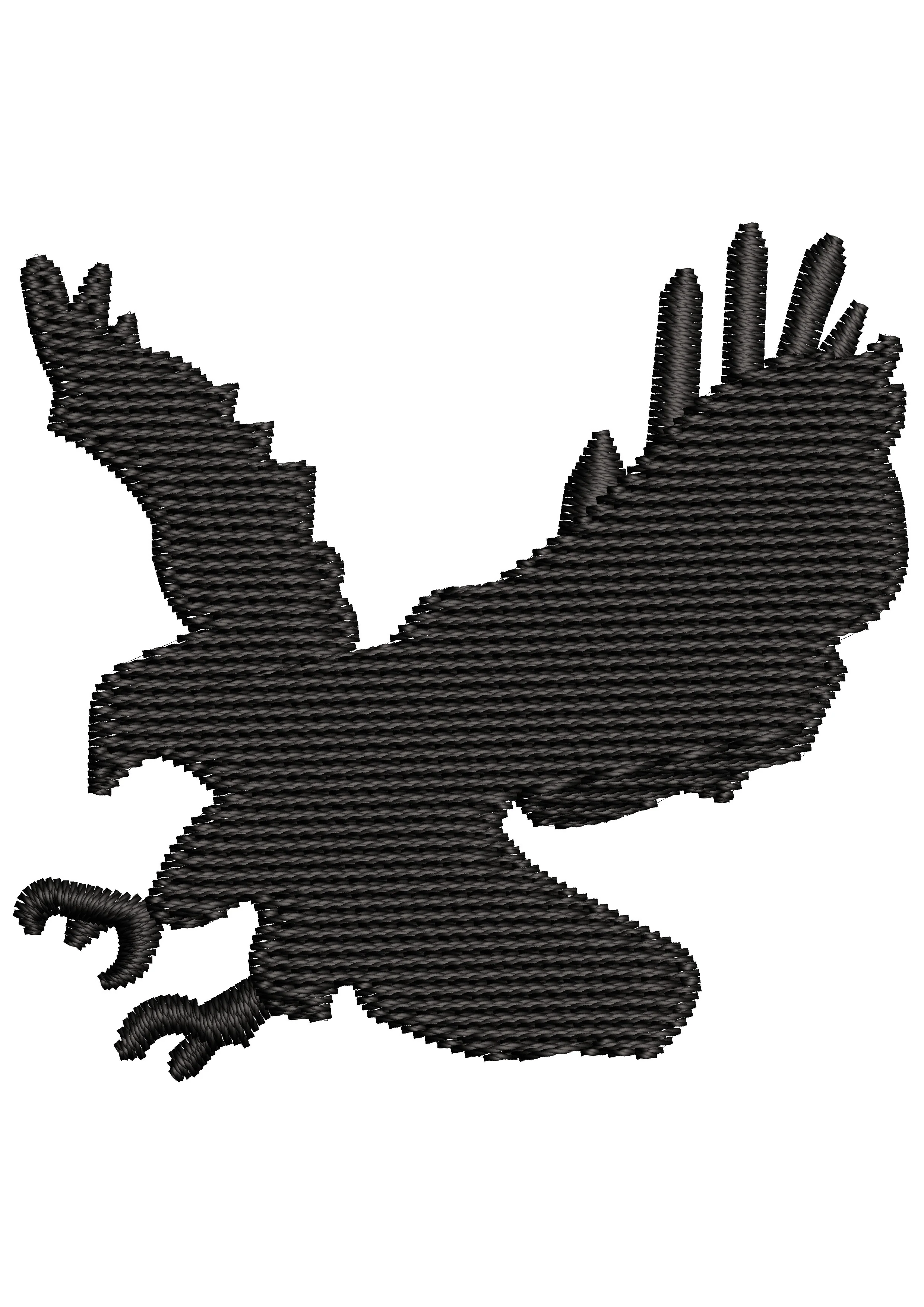 Bird Hawk Embroidery Design