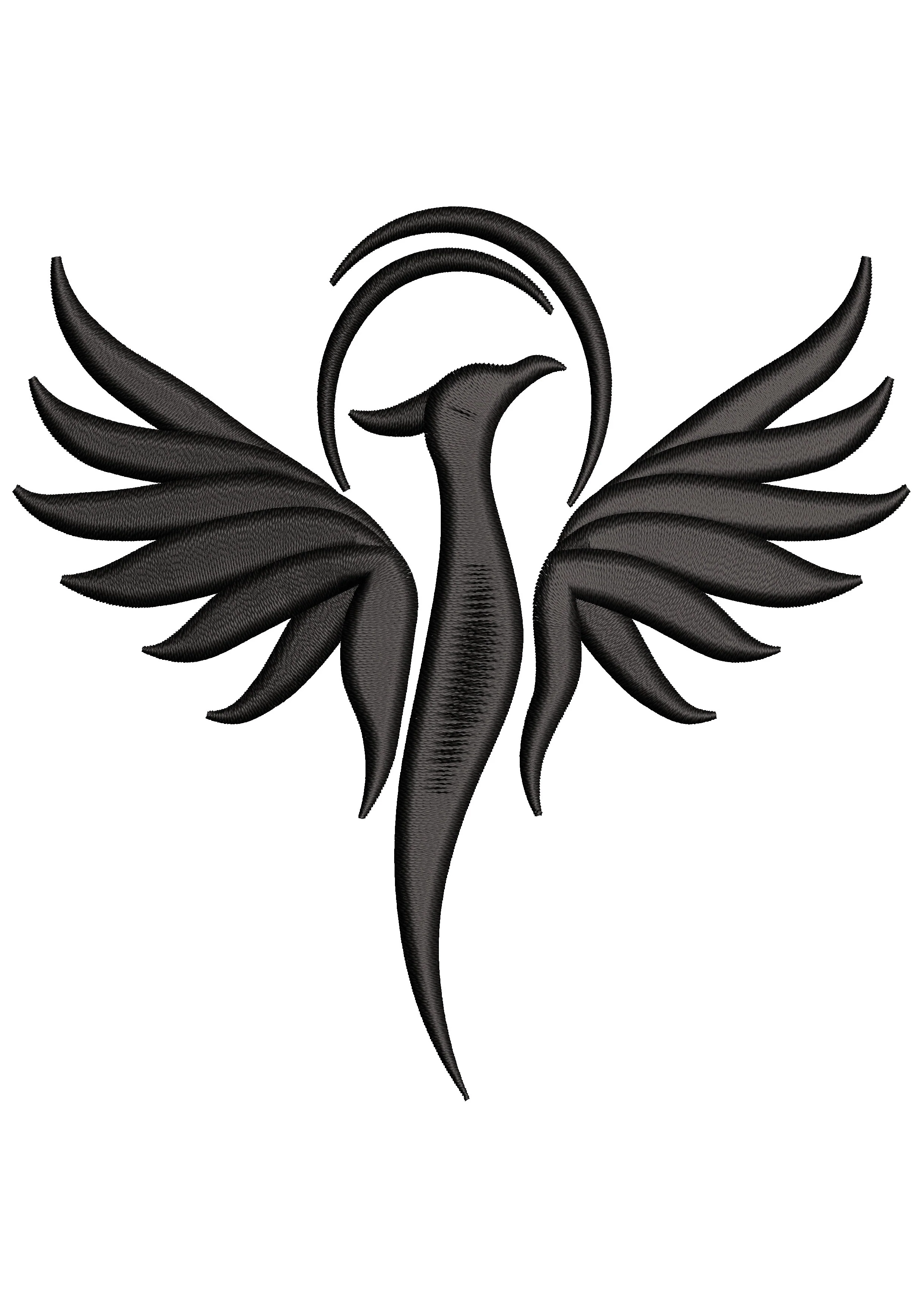 Bird of Angel Embroidery Design
