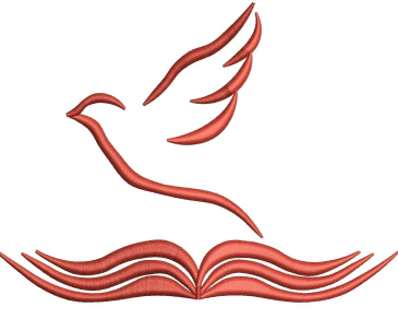 Bird With Book Embroidery Design