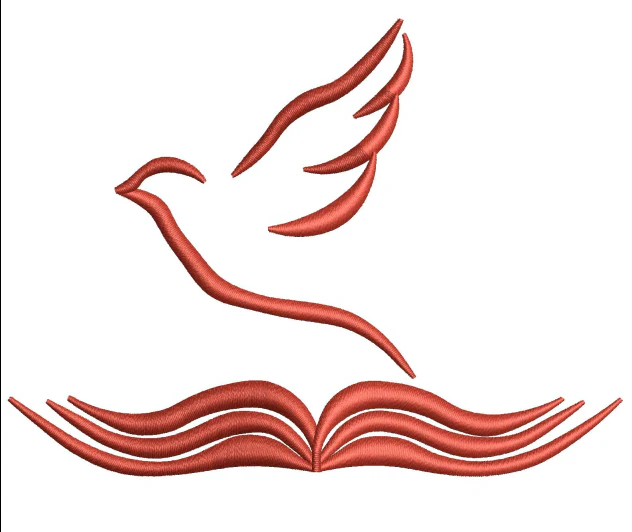 Bird With Book Embroidery Design