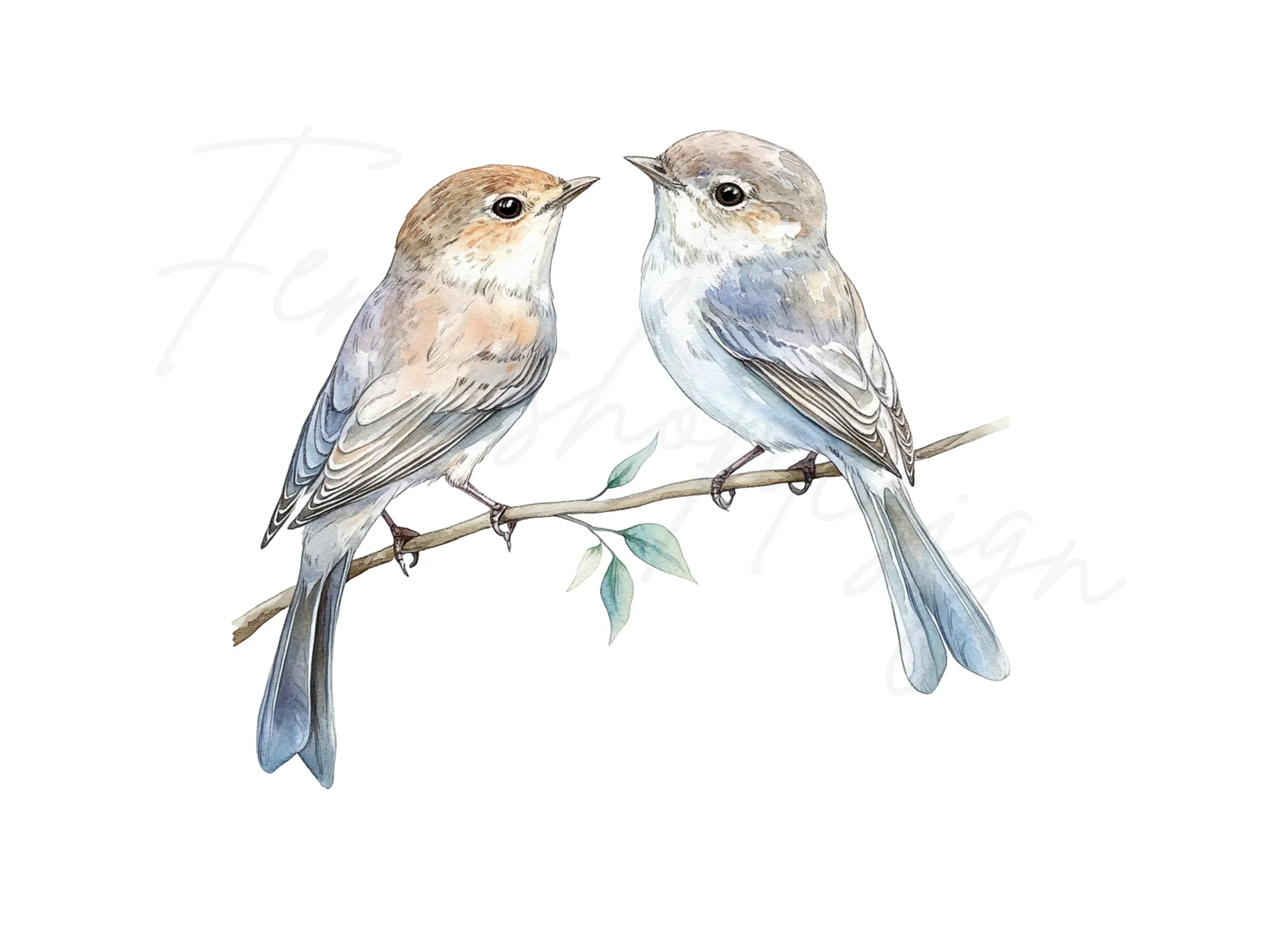Birds on Branch Clipart Bundle - Image 2