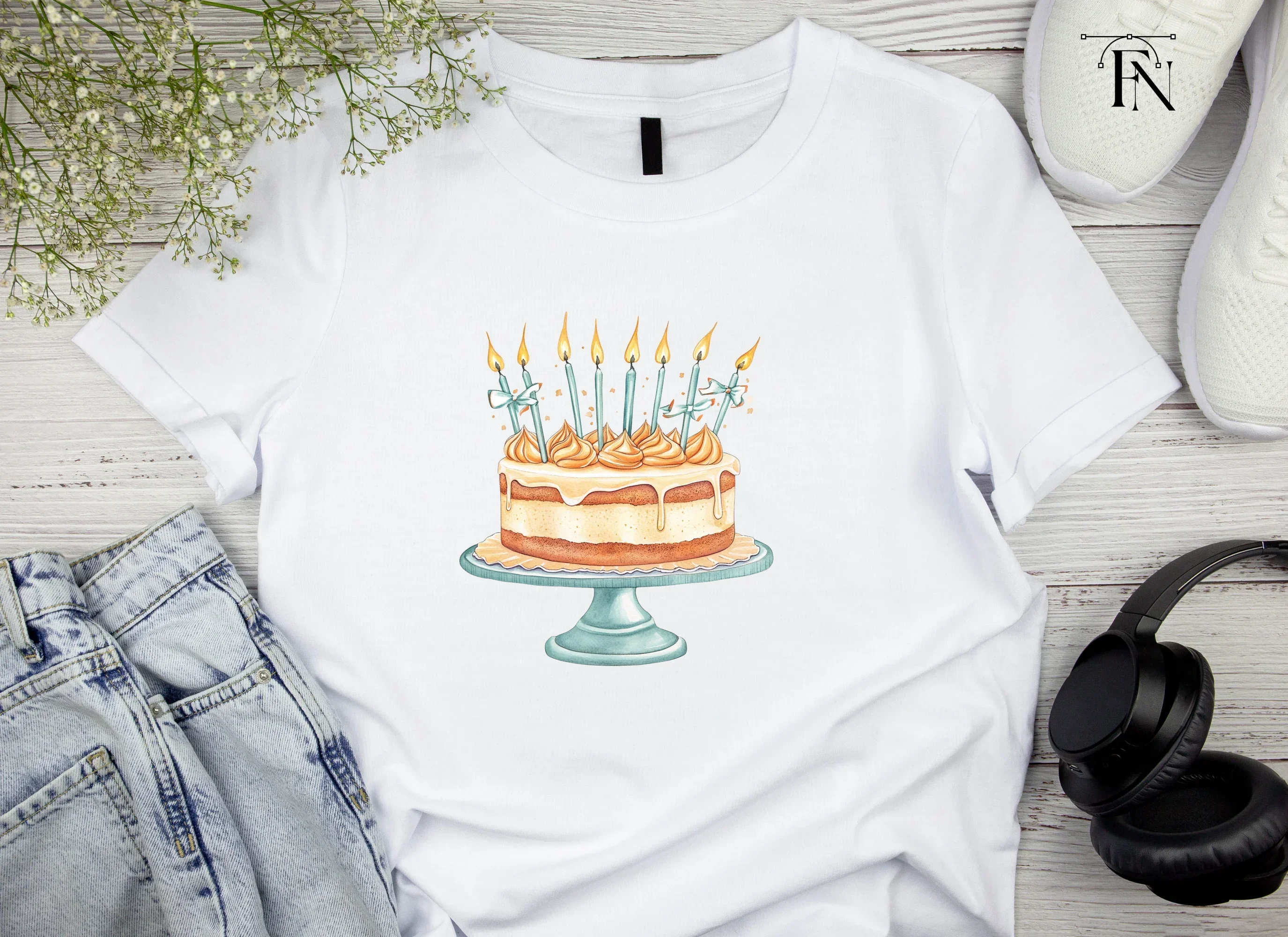 Birthday Cake with Candles Clipart Bundle - Image 4
