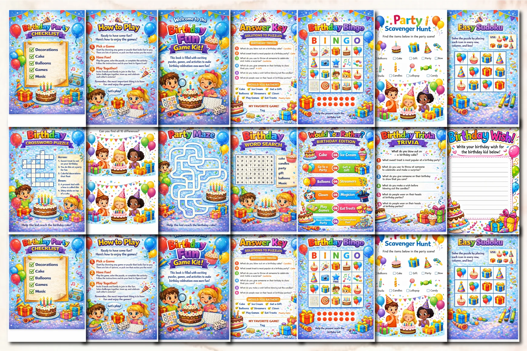 Birthday Fun Game Planner for Kids - Image 2