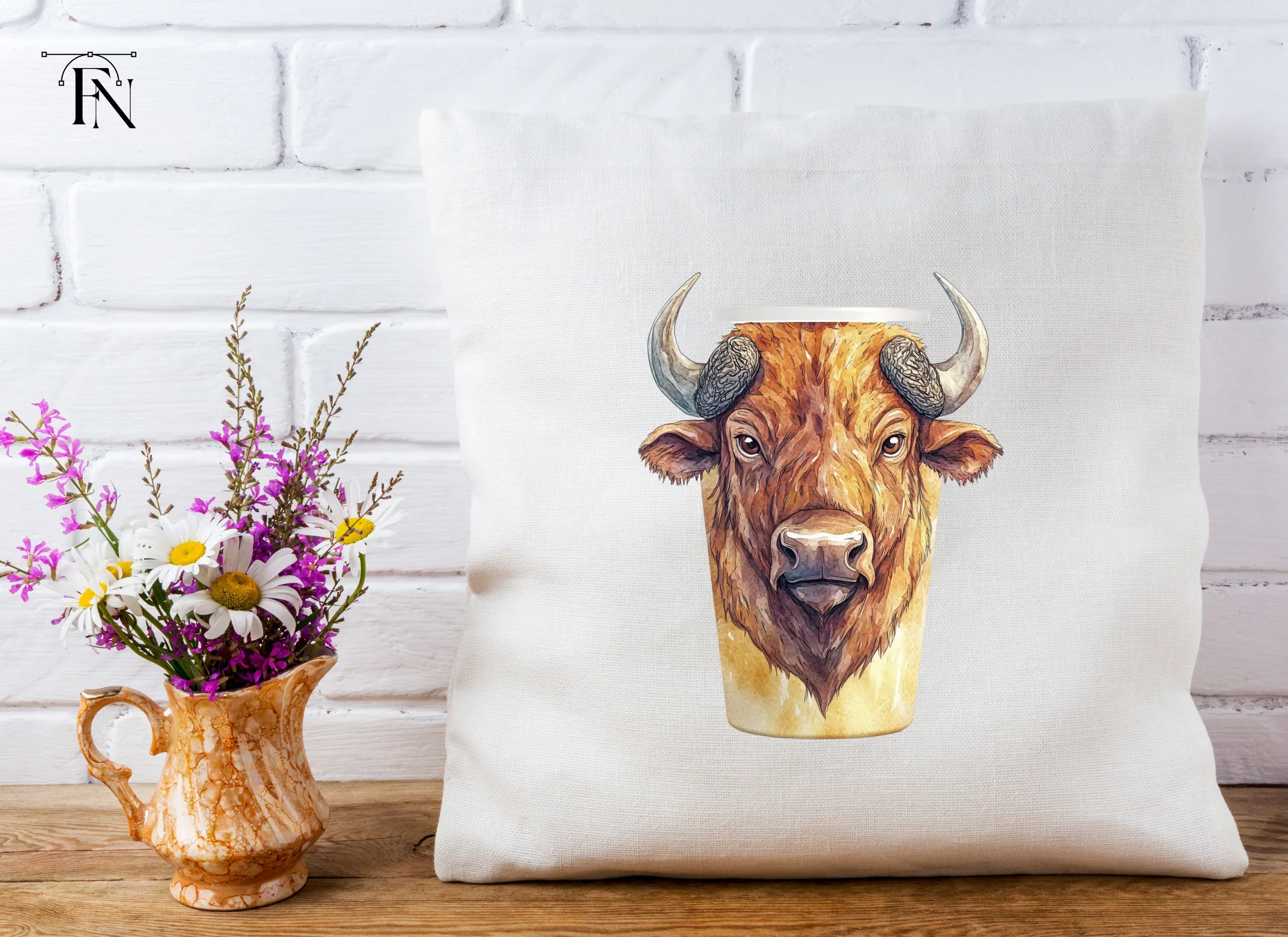 Bison Head Coffee Cup Clipart Bundle - Image 6