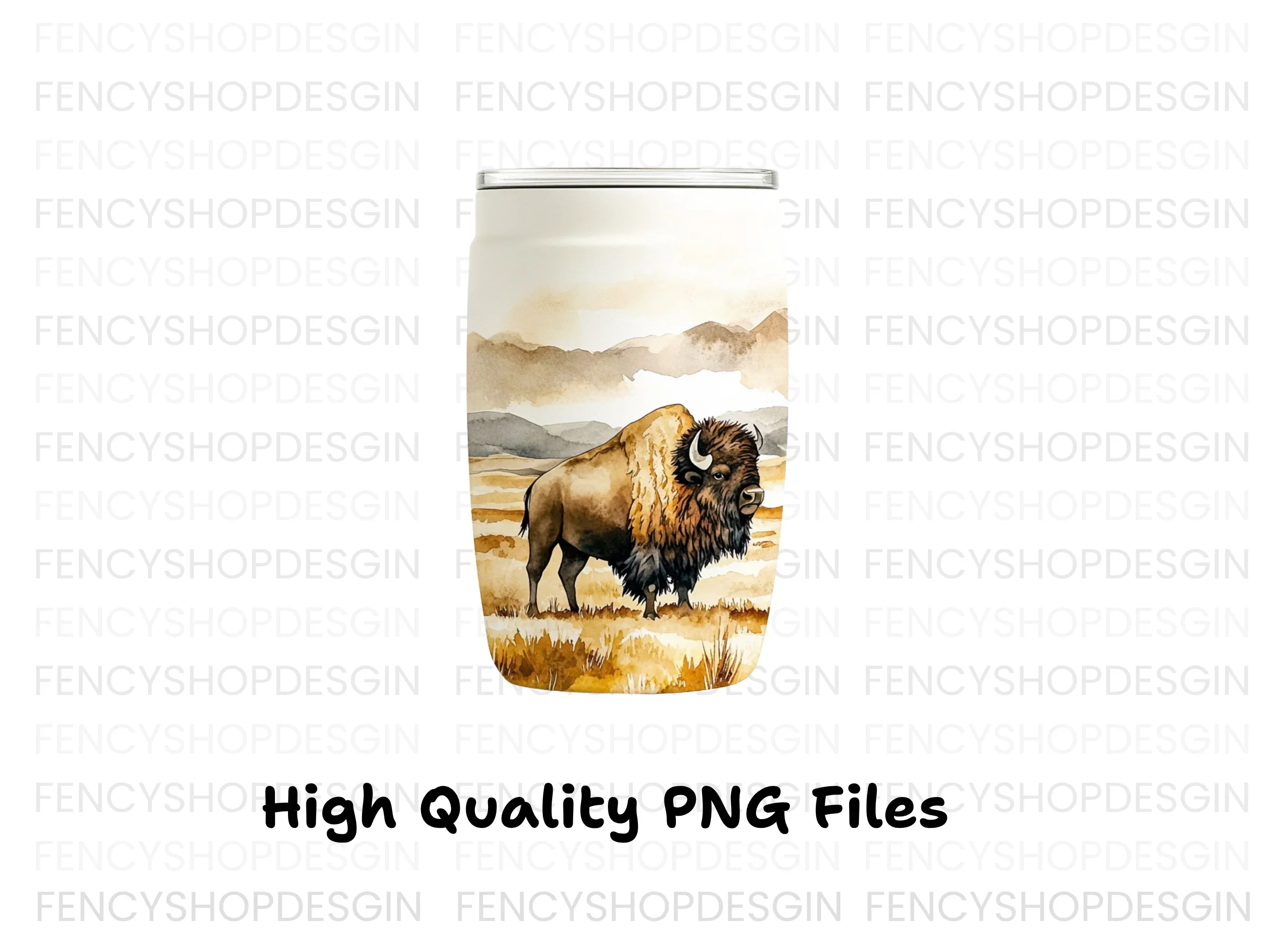 Bison Tumbler Clipart Bundle - Image 3