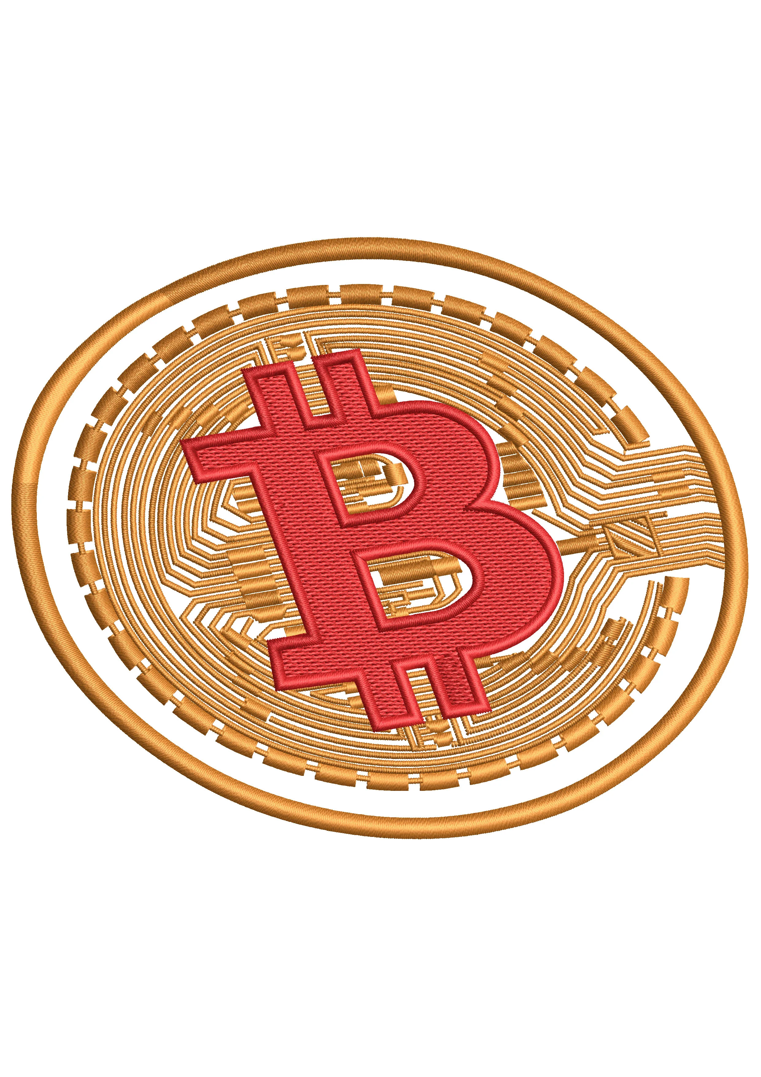 Bitcoin Embroidery Design