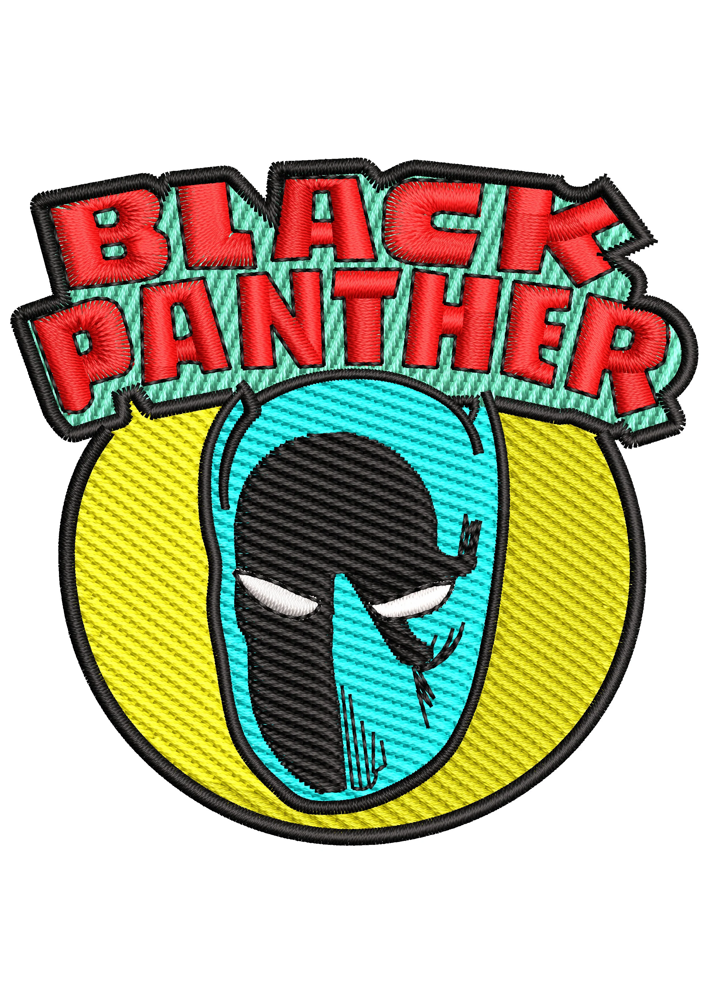 Black Panther Embroidery Design