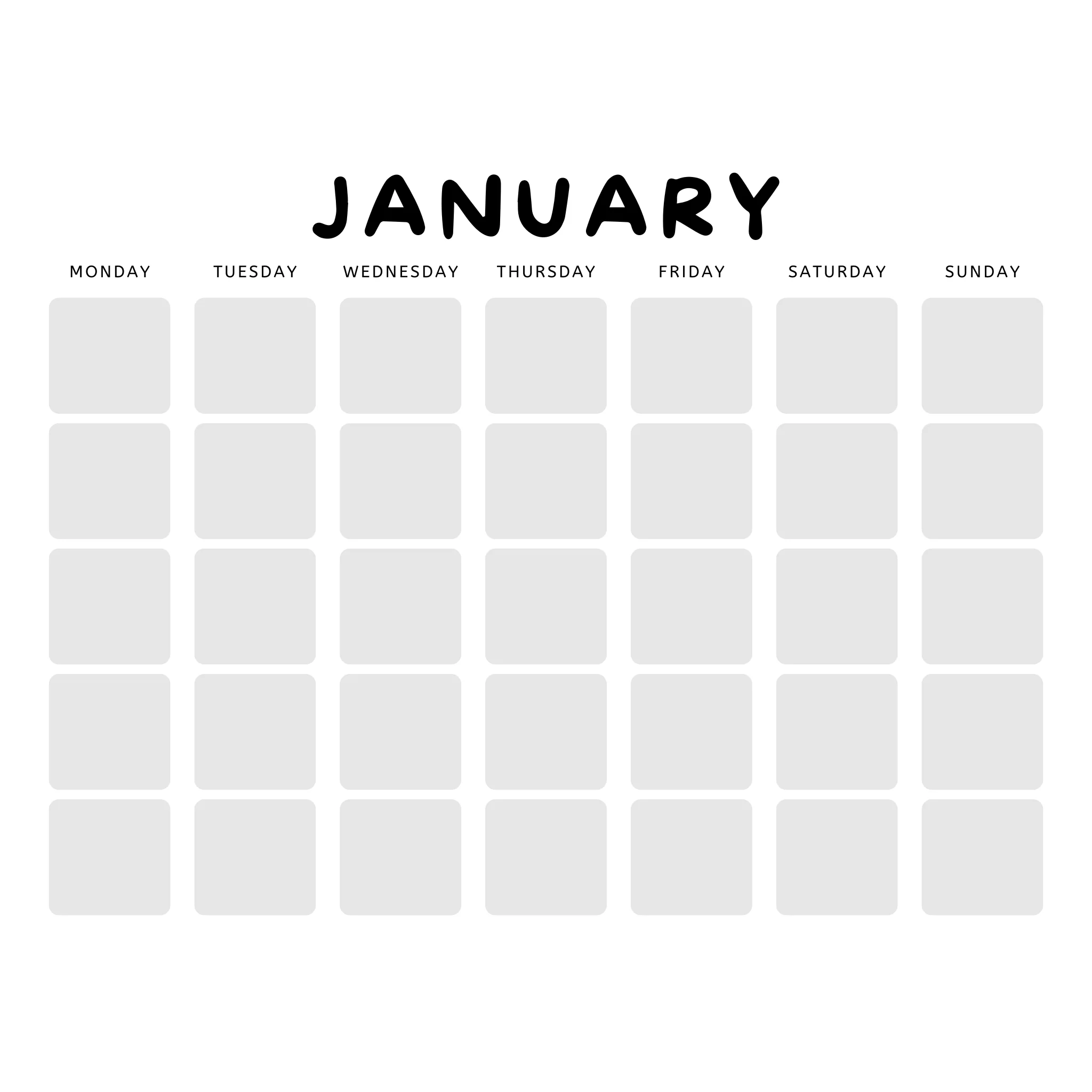 Blank Monthly Calendar Bundle - Image 2