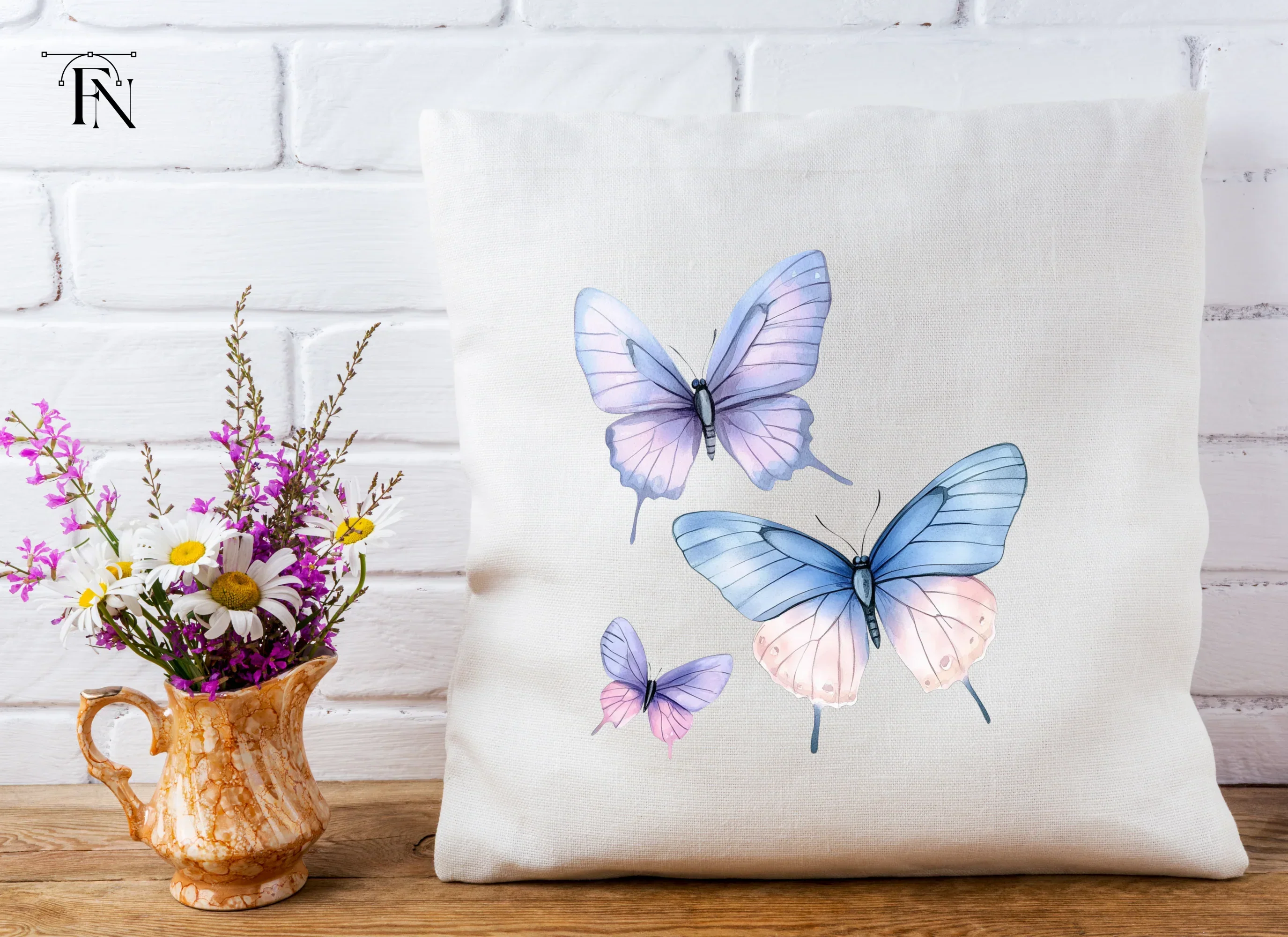 Blue and Purple Butterfly Clipart Bundle - Image 5