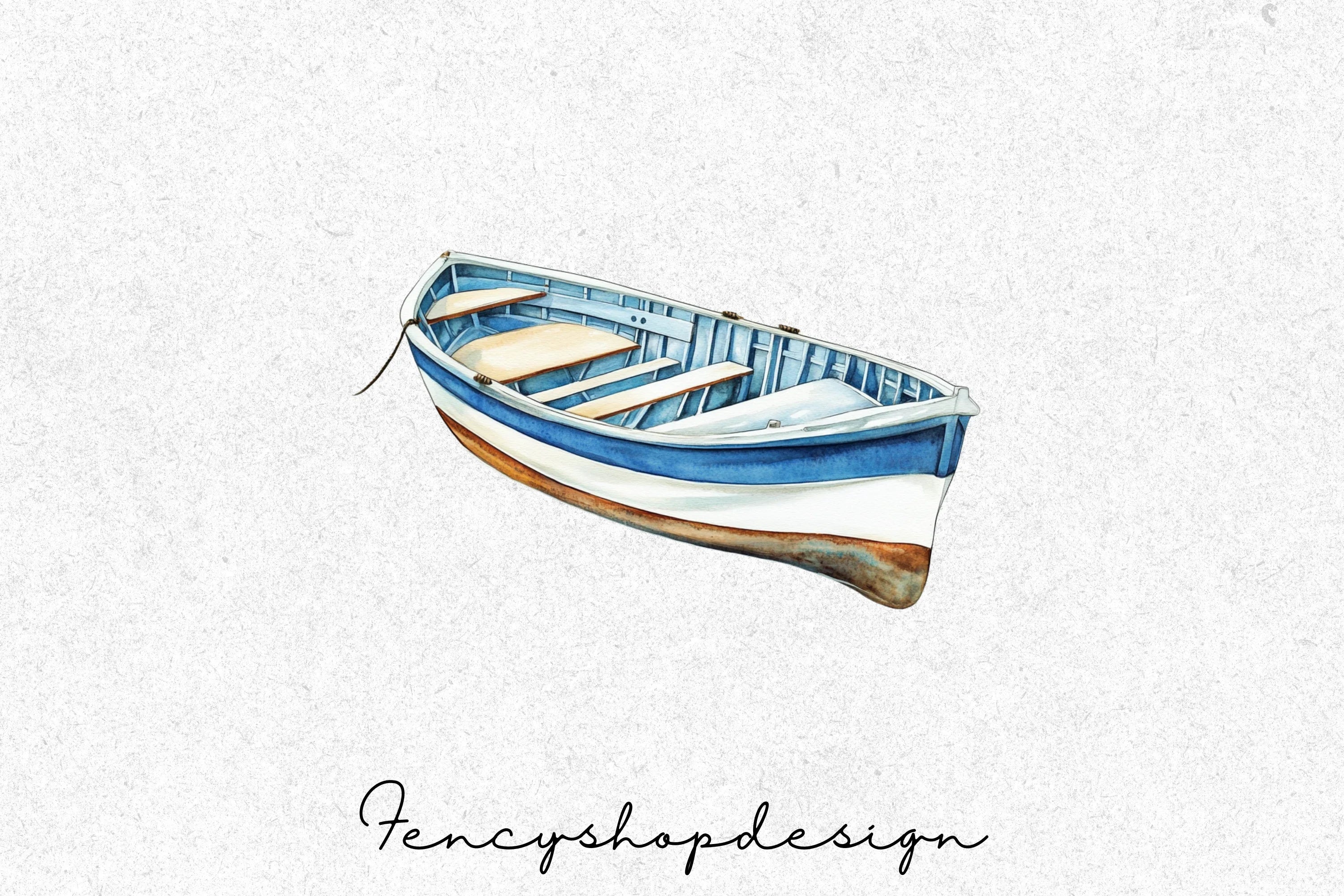 Blue Boats Clipart Bundle - Image 4