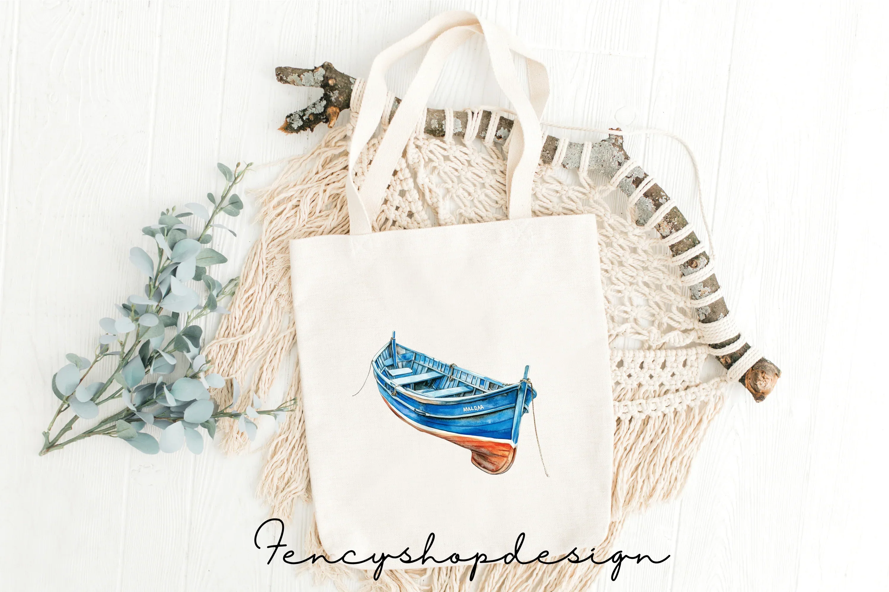 Blue Boats Clipart Bundle - Image 7