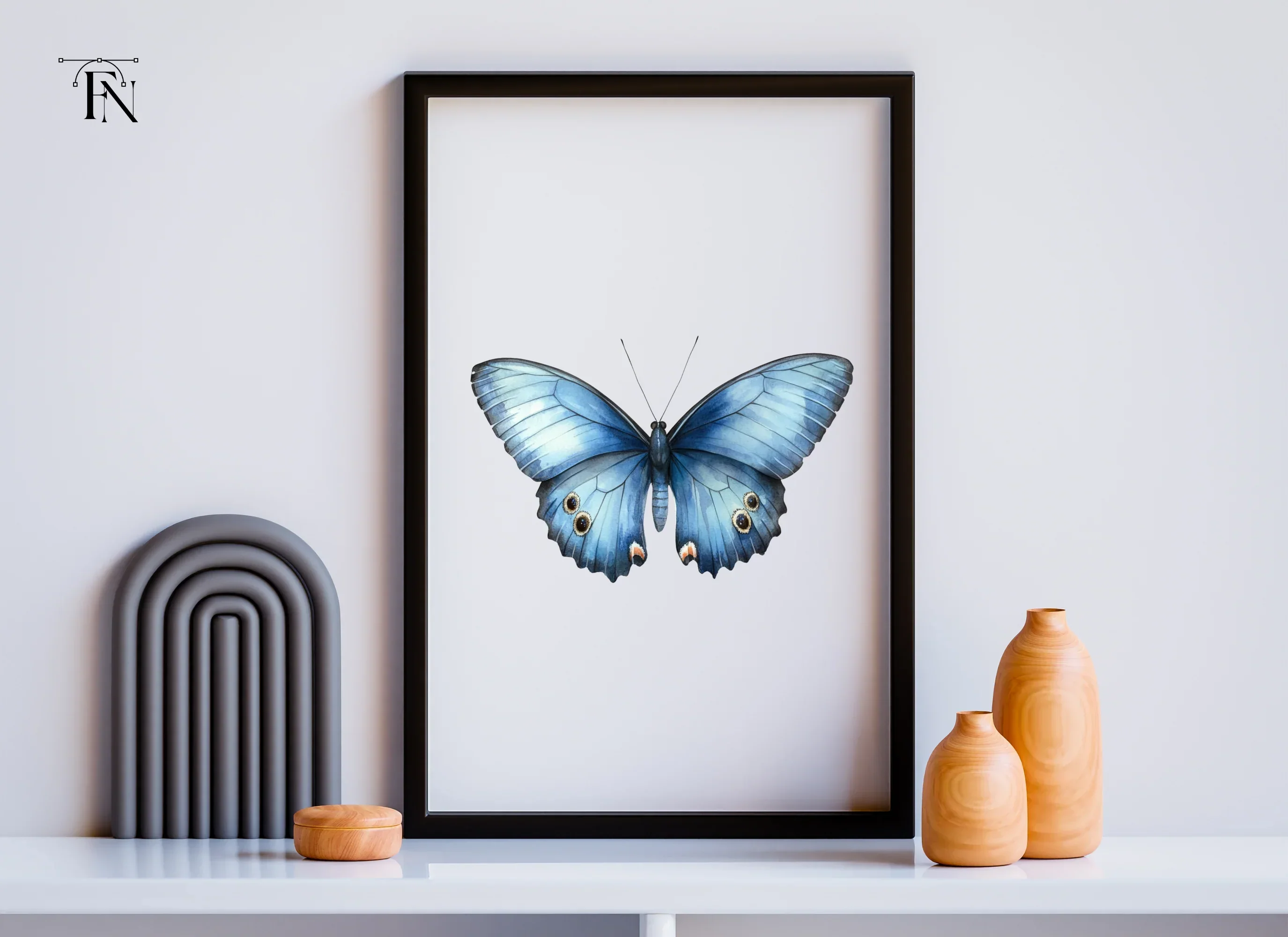 Blue Butterfly Clipart Bundle - Image 3