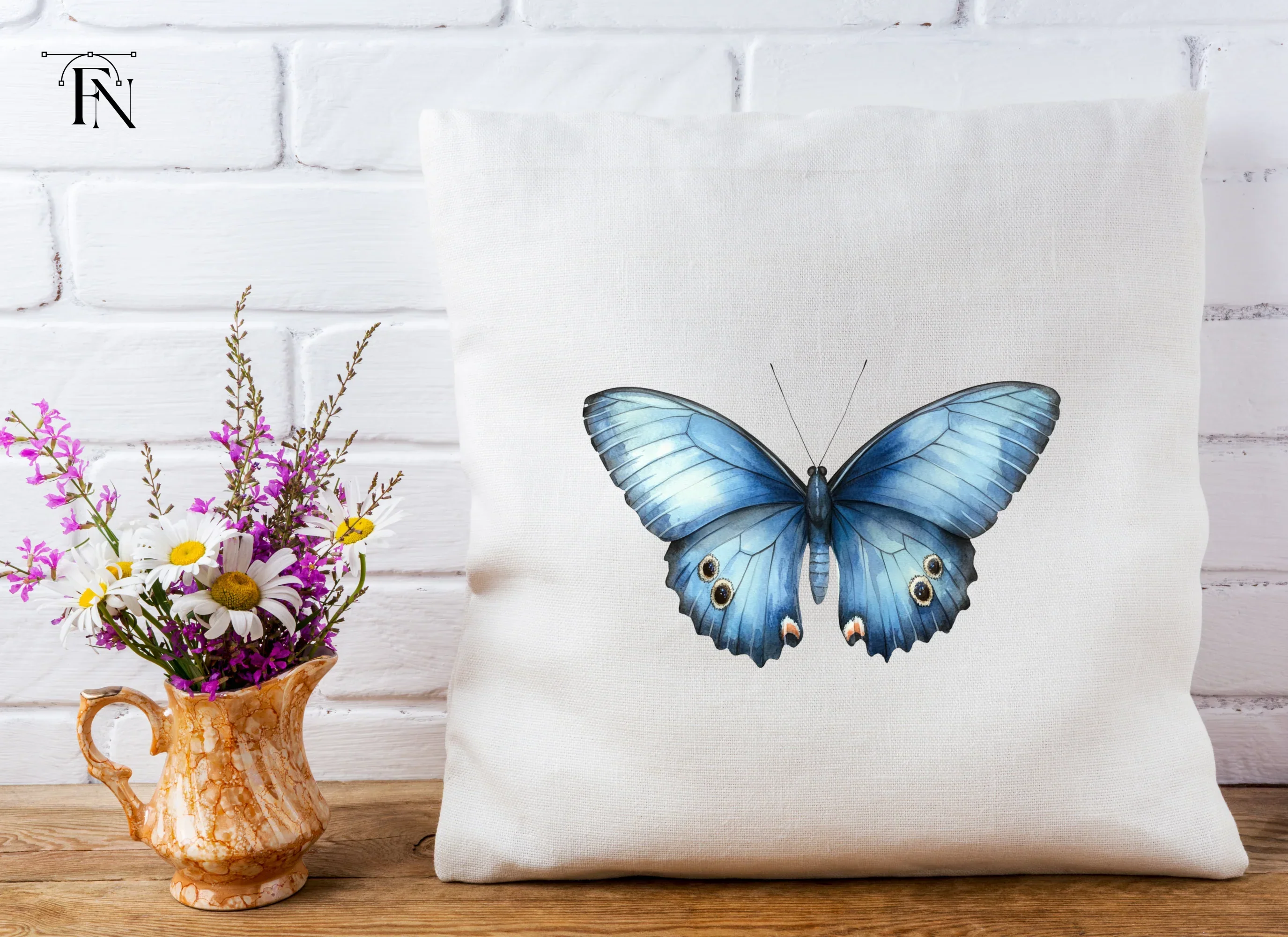 Blue Butterfly Clipart Bundle - Image 4