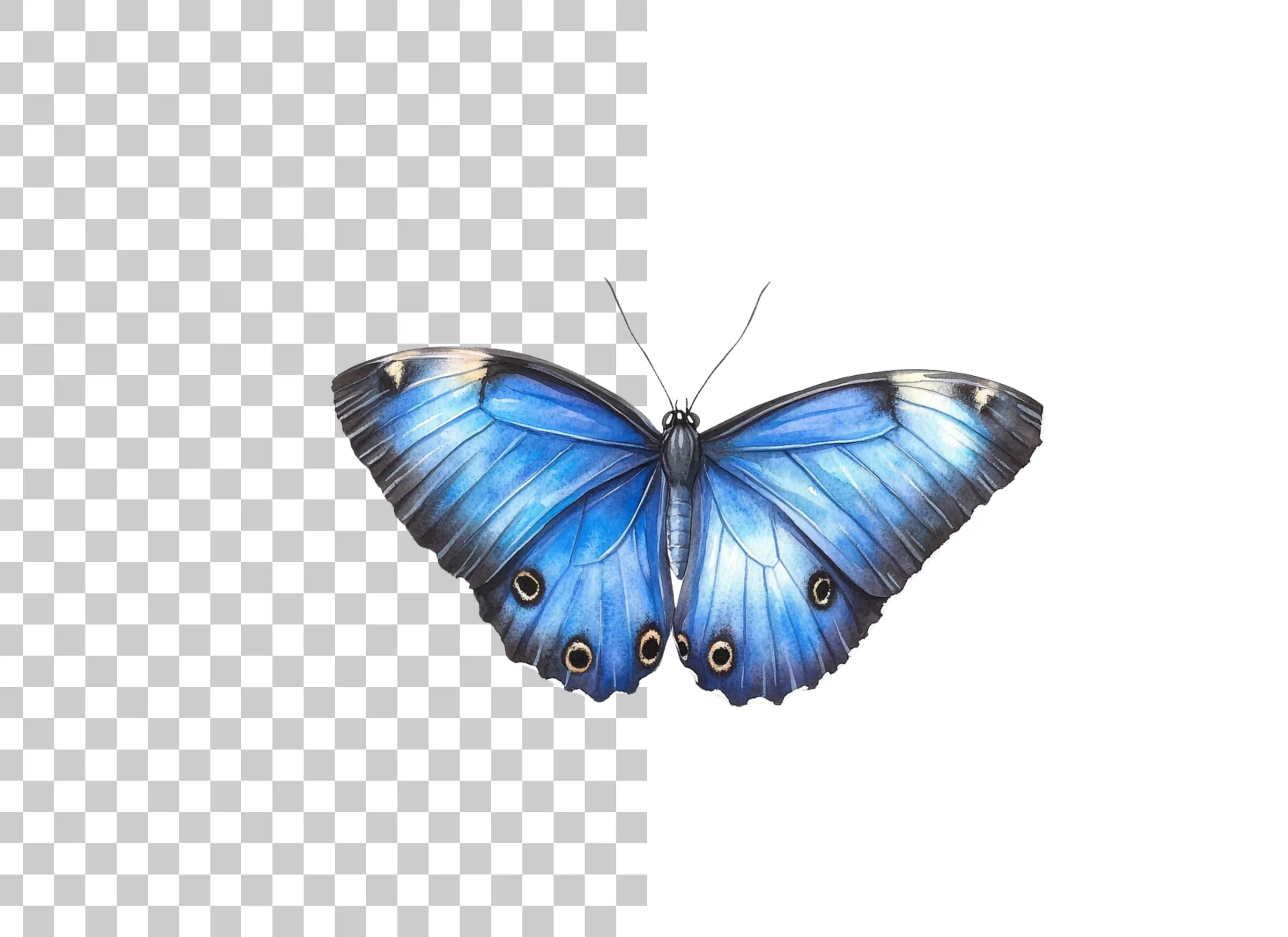 Blue Butterfly Clipart Bundle - Image 2