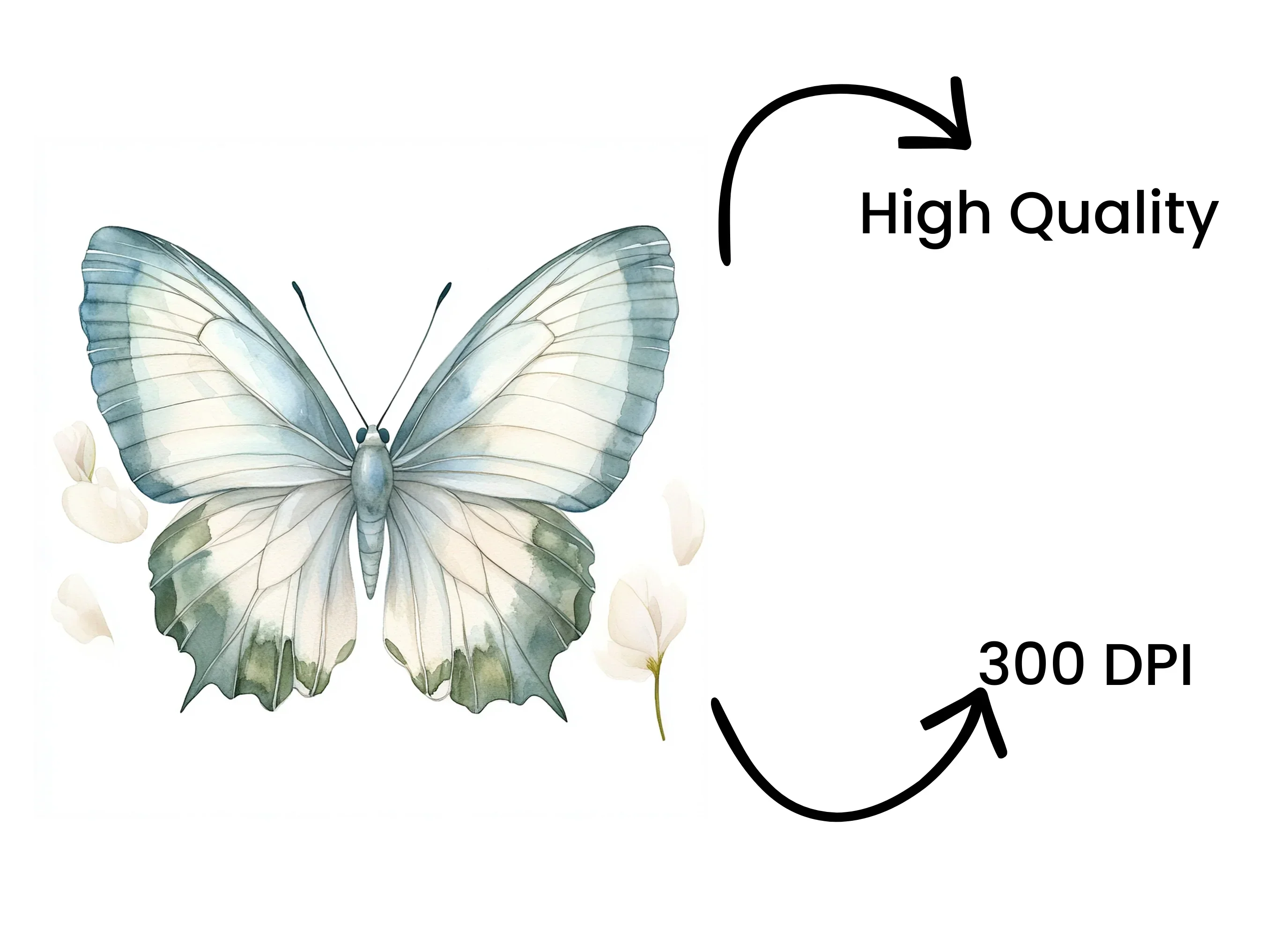 Blue Butterfly Clipart Bundle - Image 4