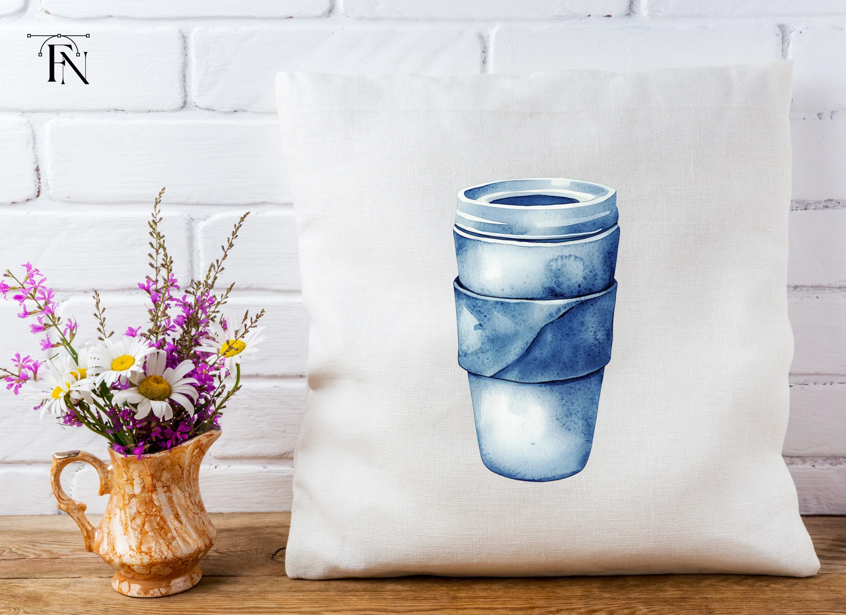 Blue Coffee Cup Clipart Bundle - Image 5