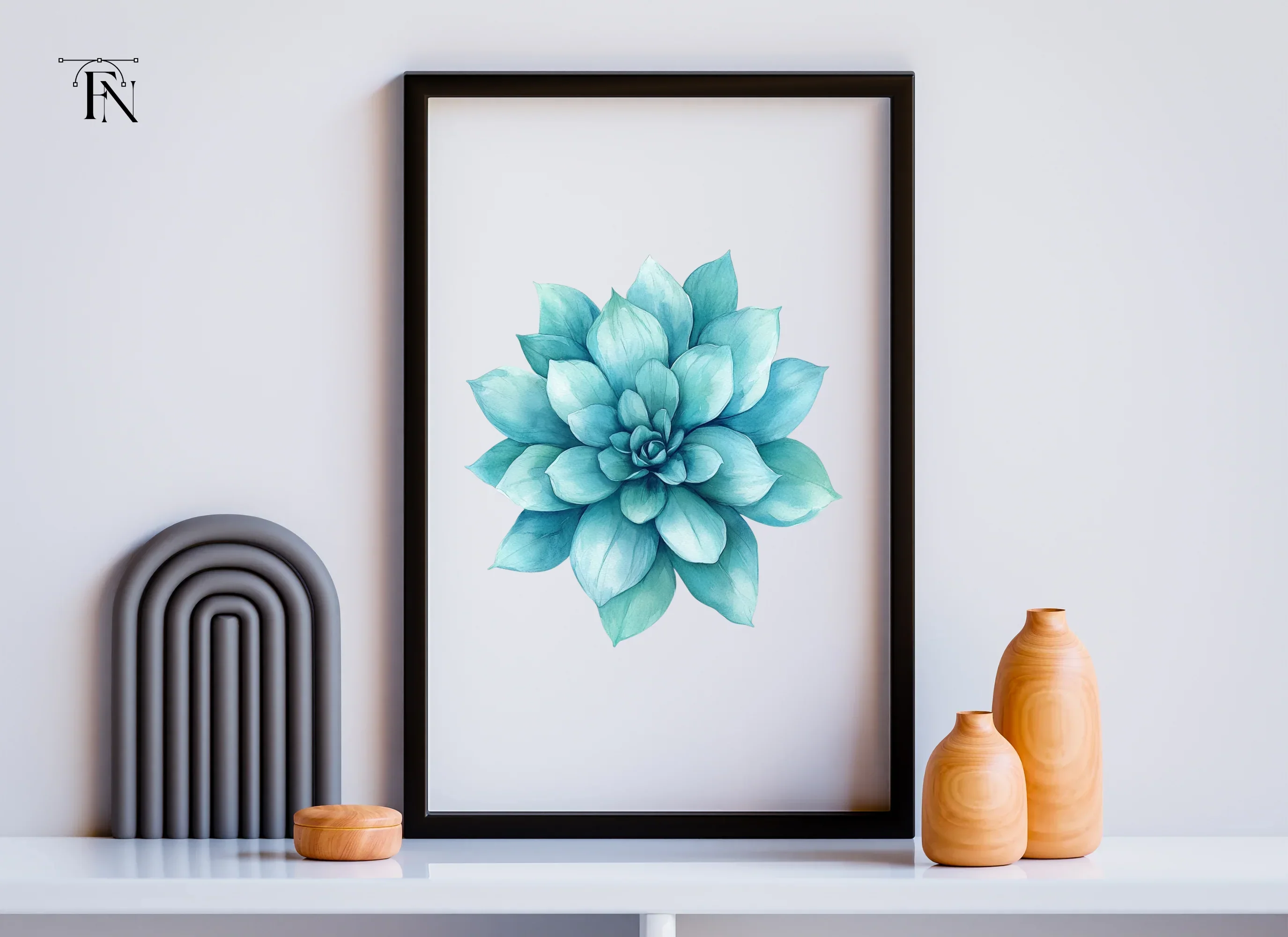Blue Dahlia Flower Clipart Bundle - Image 3