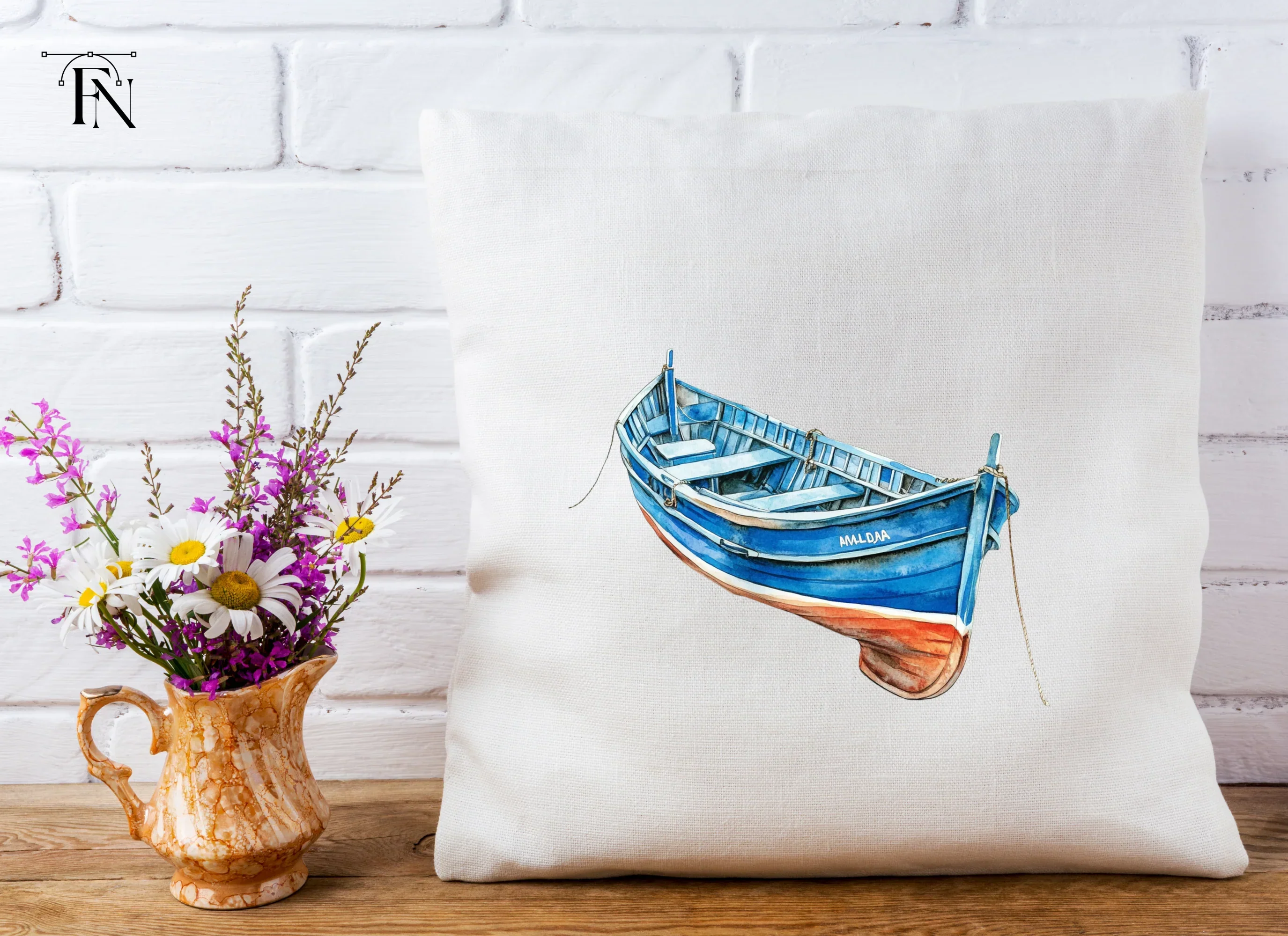 Blue Fishing Boats Clipart Bundle - Image 4