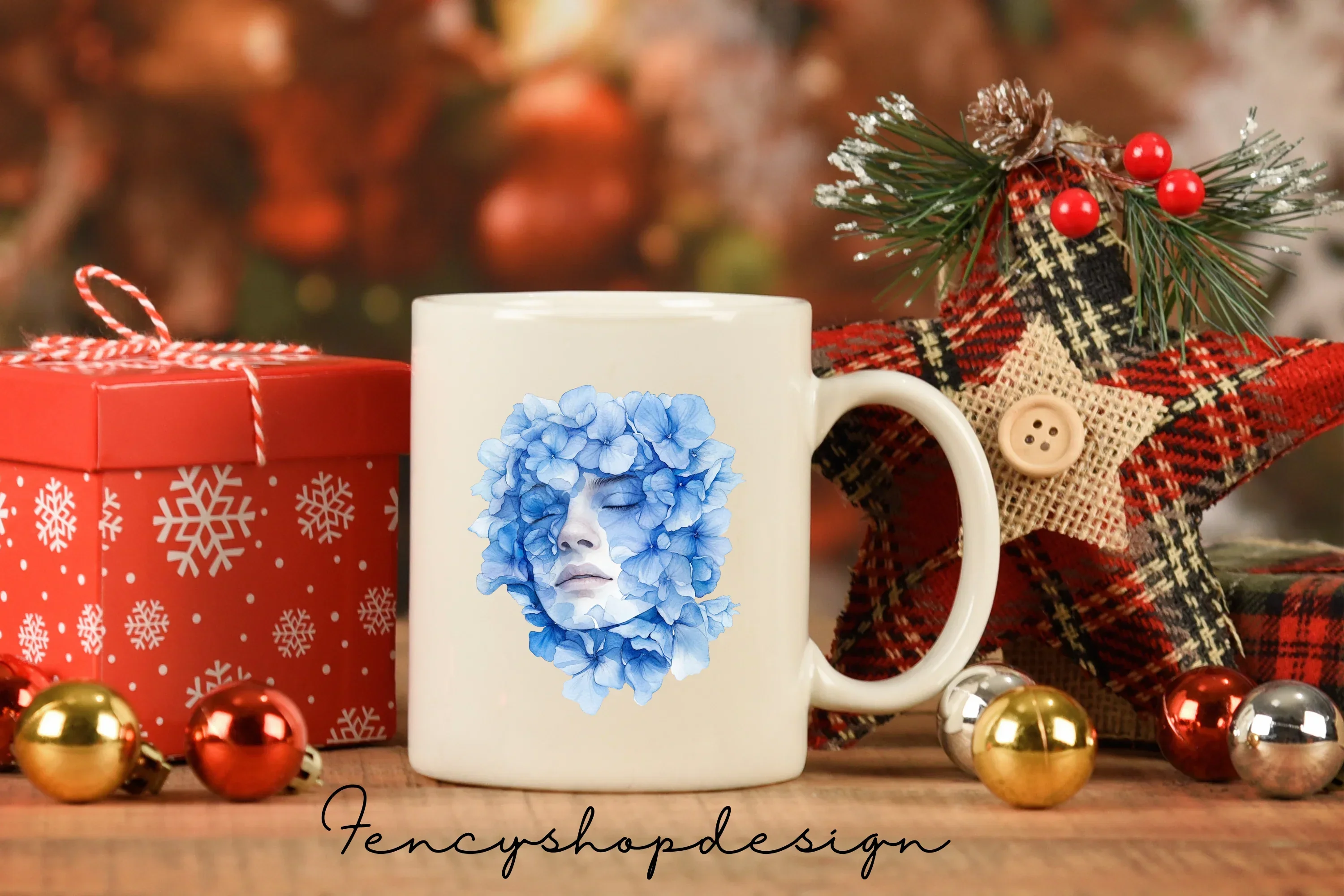 Blue Floral Clipart Bundle - Image 7