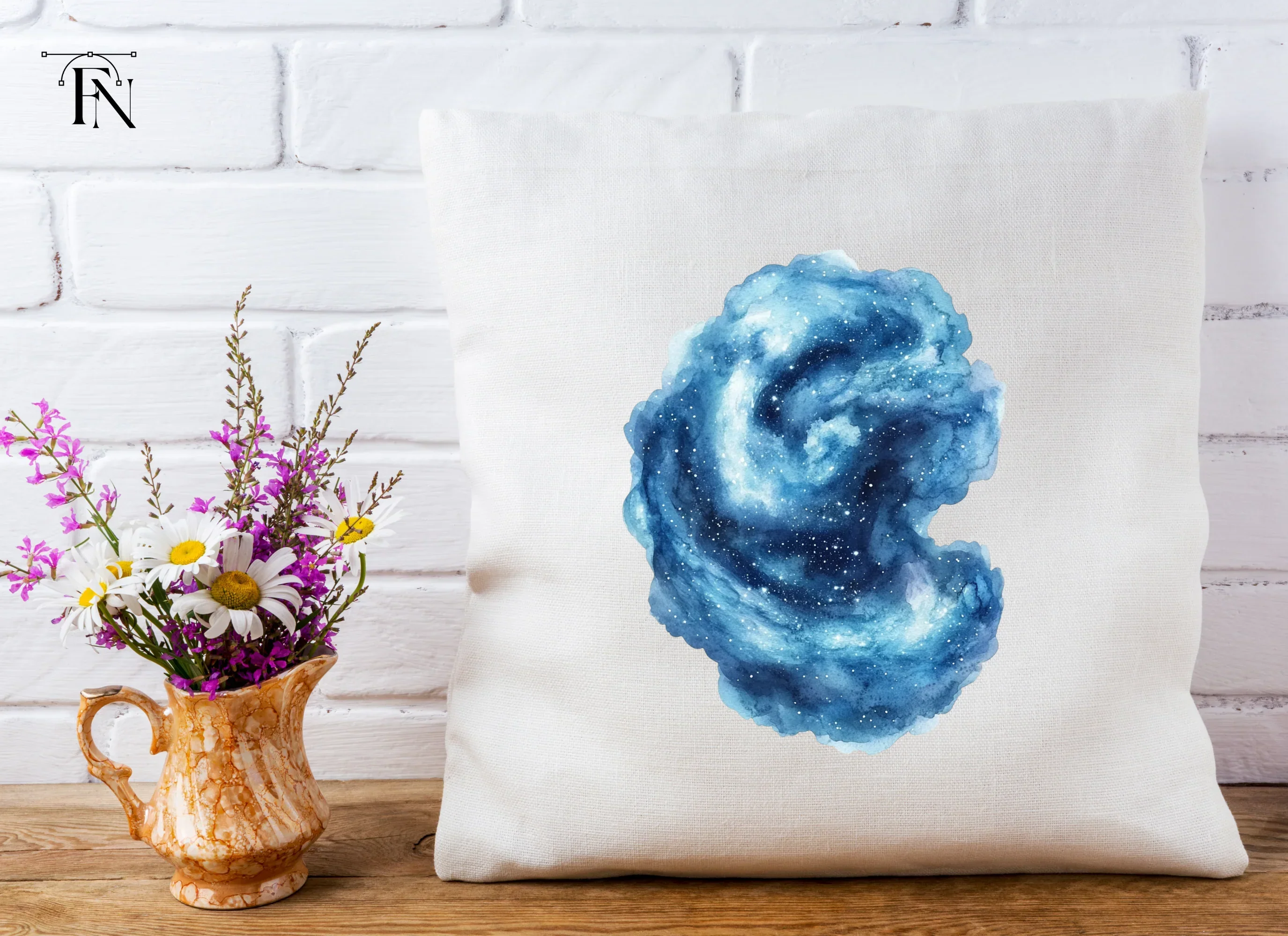 Blue Galaxy Nebula Clipart Bundle - Image 4