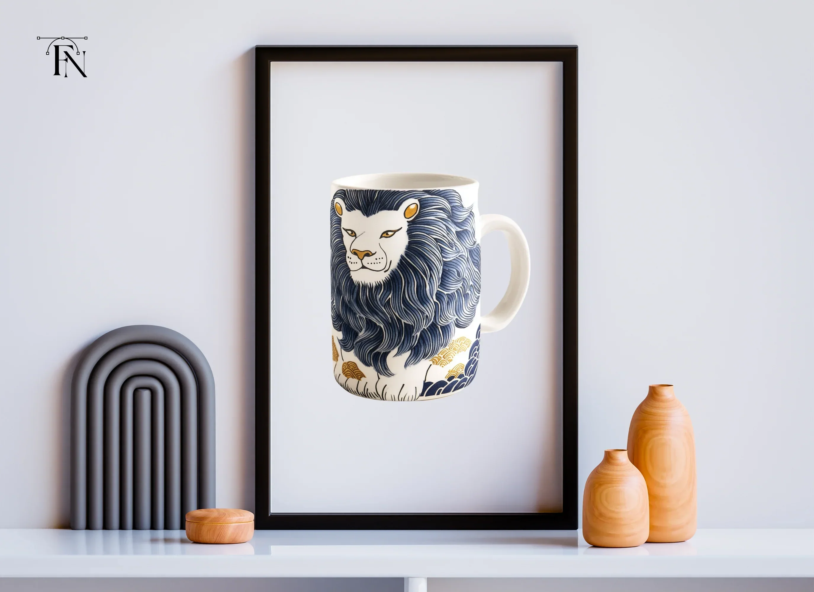 Blue Mane Lion Illustration Clipart Bundle - Image 6