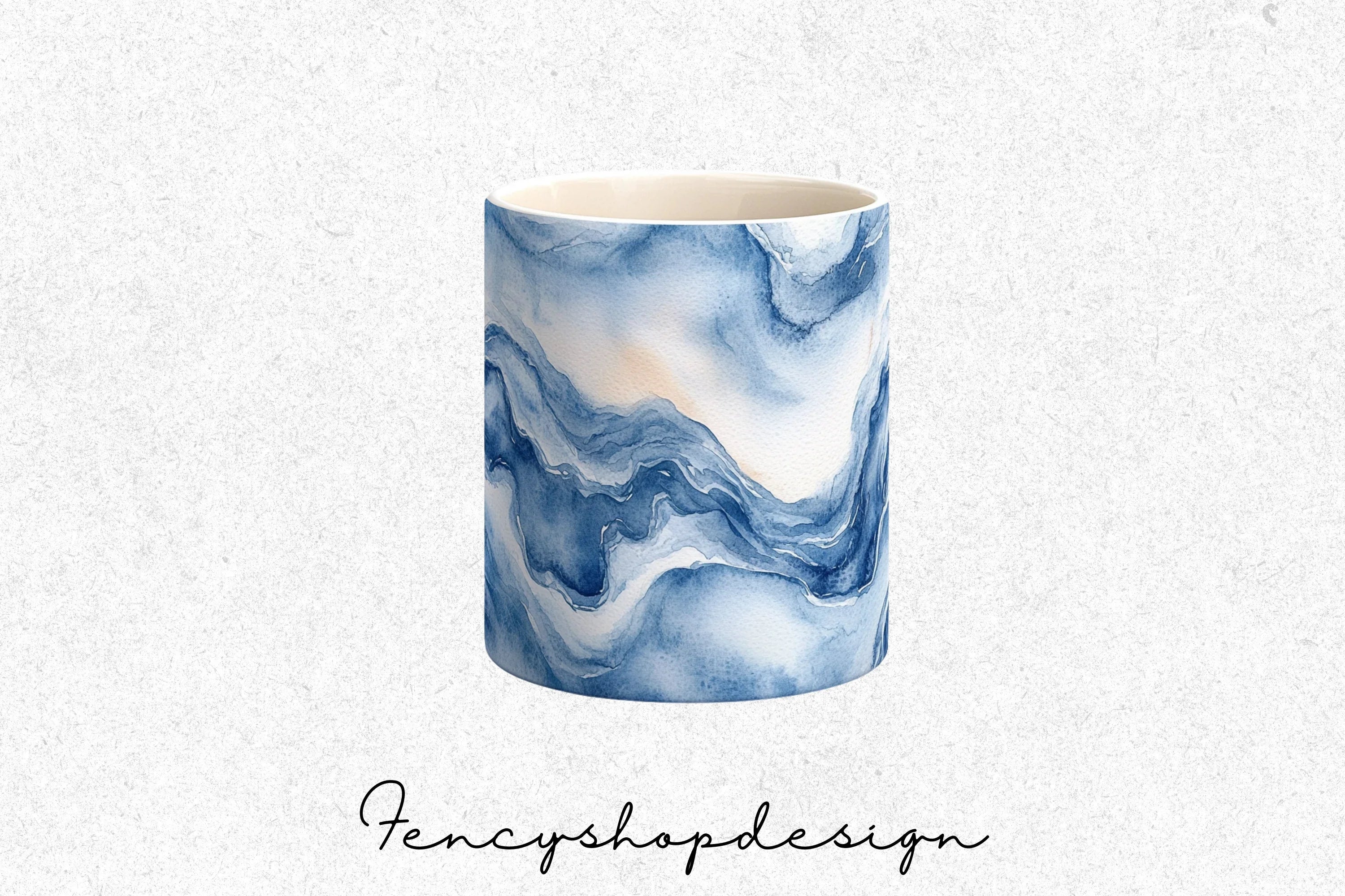 Blue Marble Mugs Clipart Bundle - Image 8