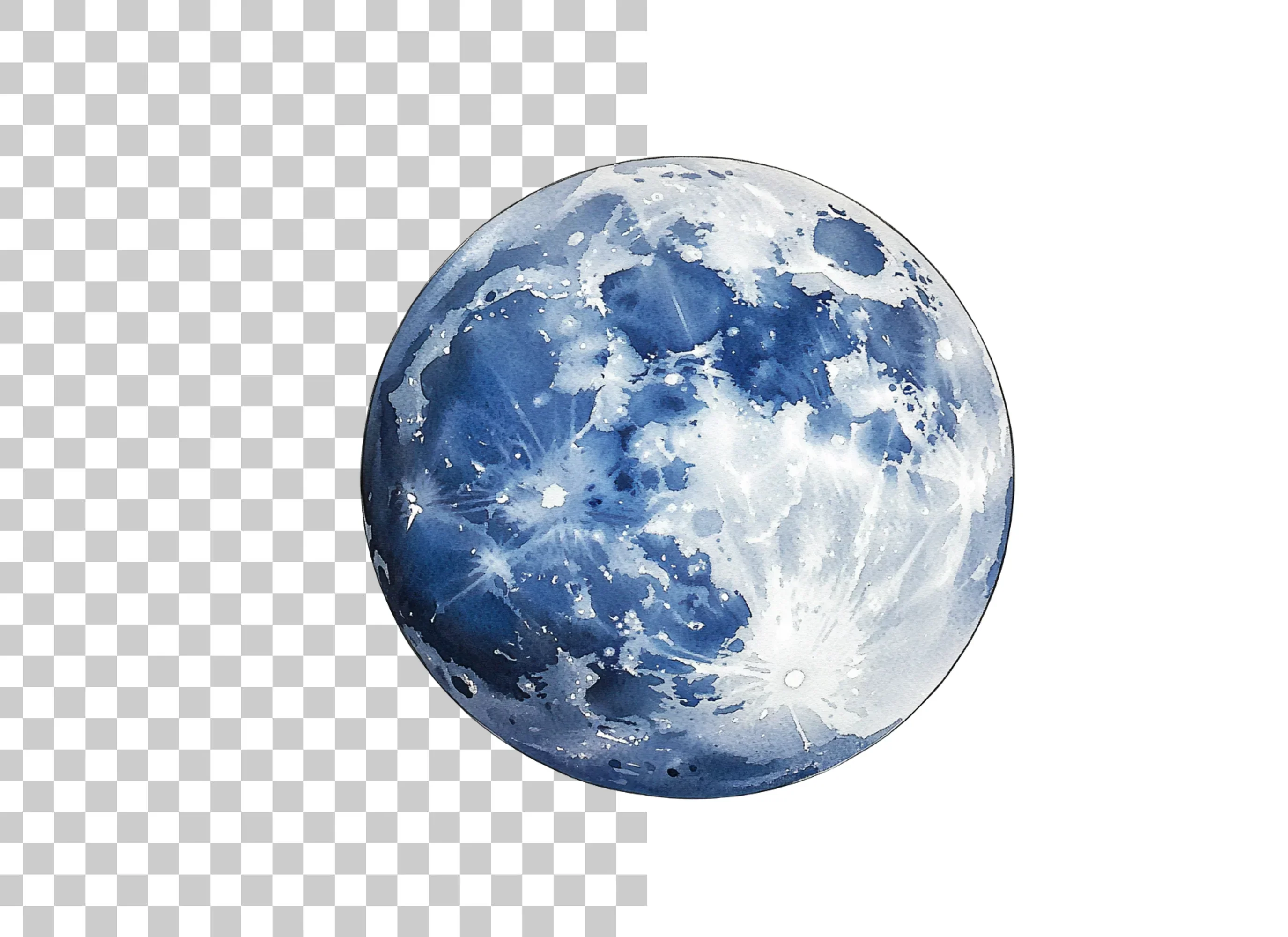 Blue Moon Phases Clipart Bundle - Image 2