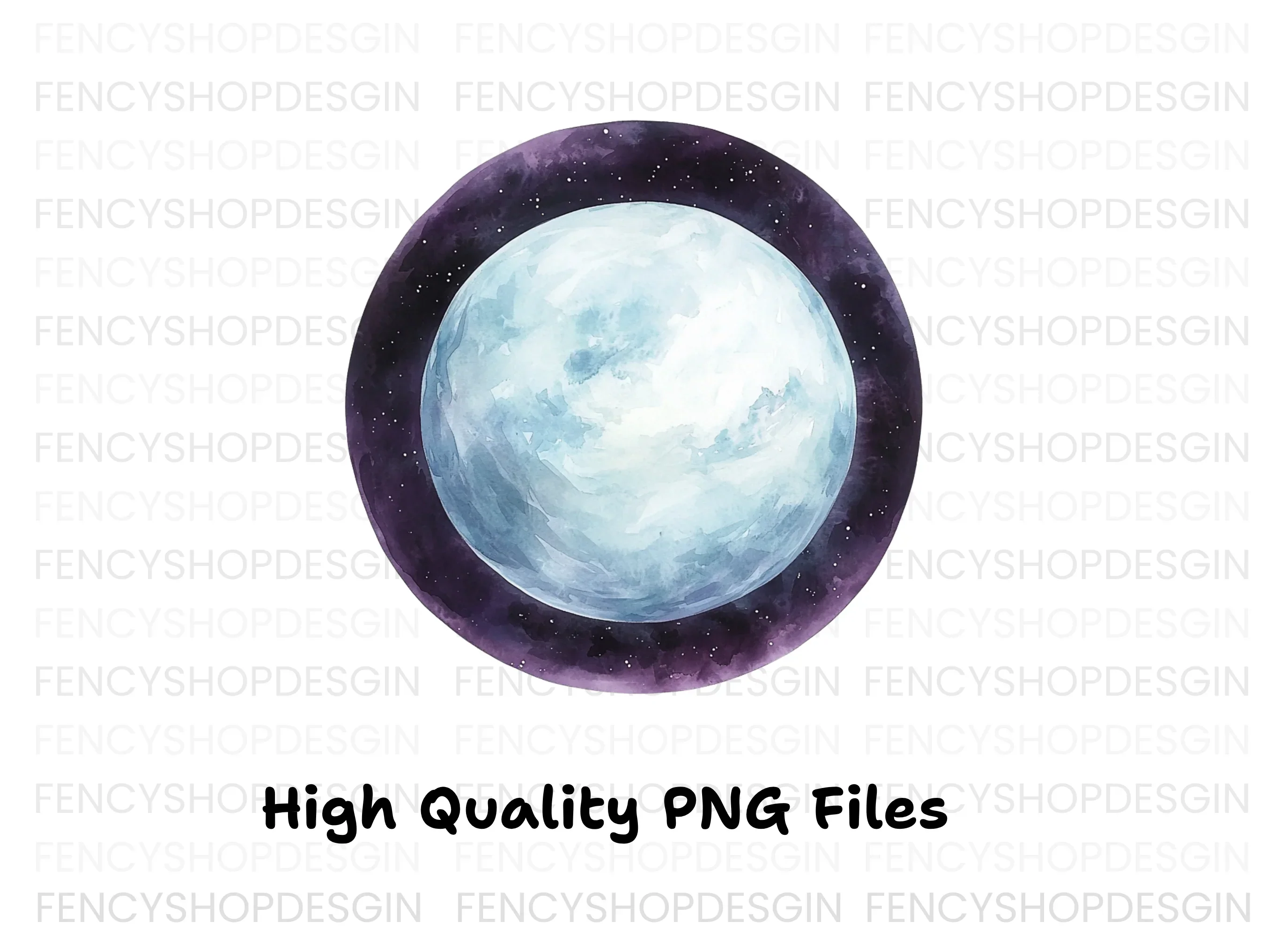 Blue Planets Clipart Bundle - Image 2