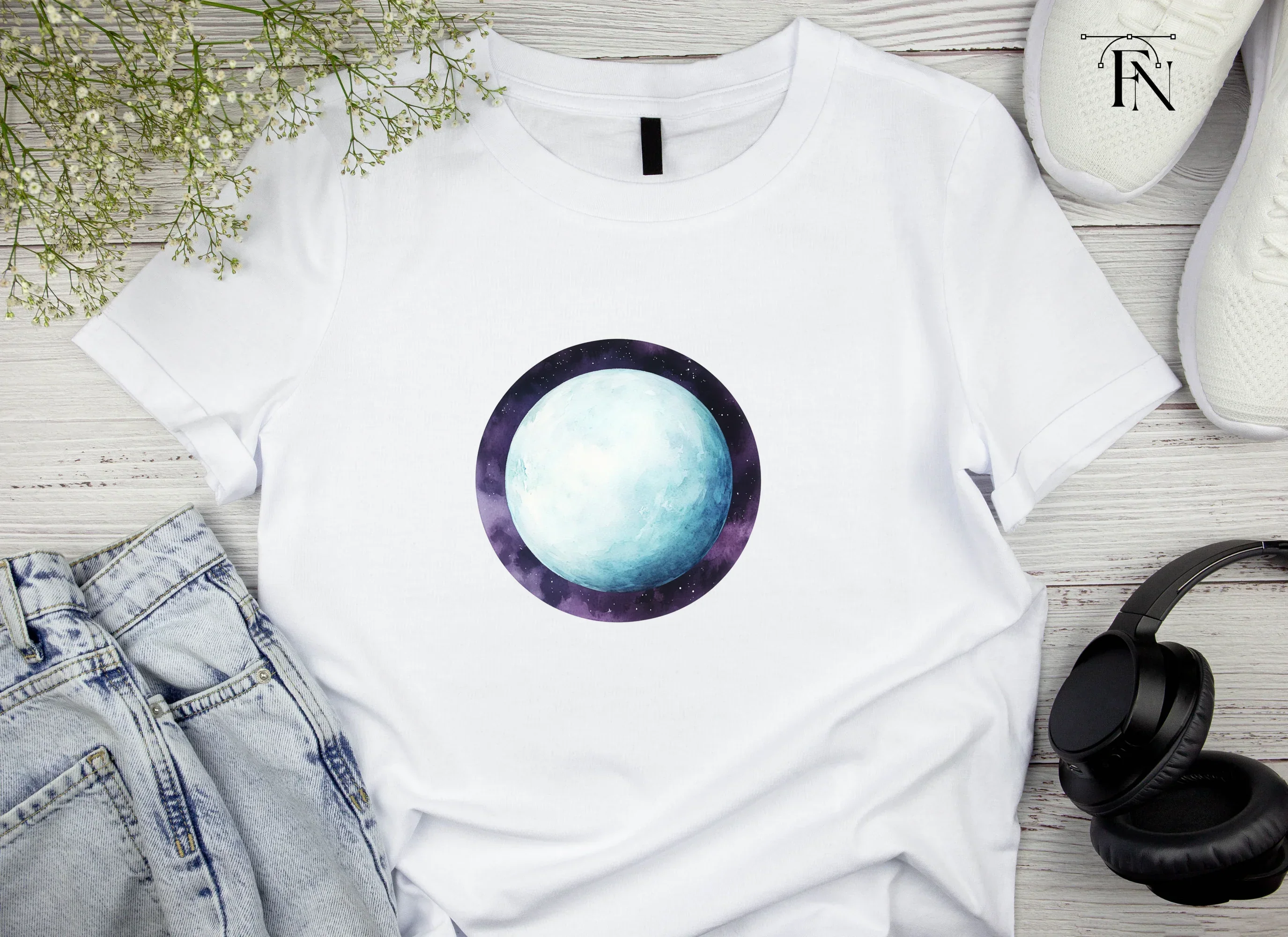 Blue Planets Clipart Bundle - Image 5