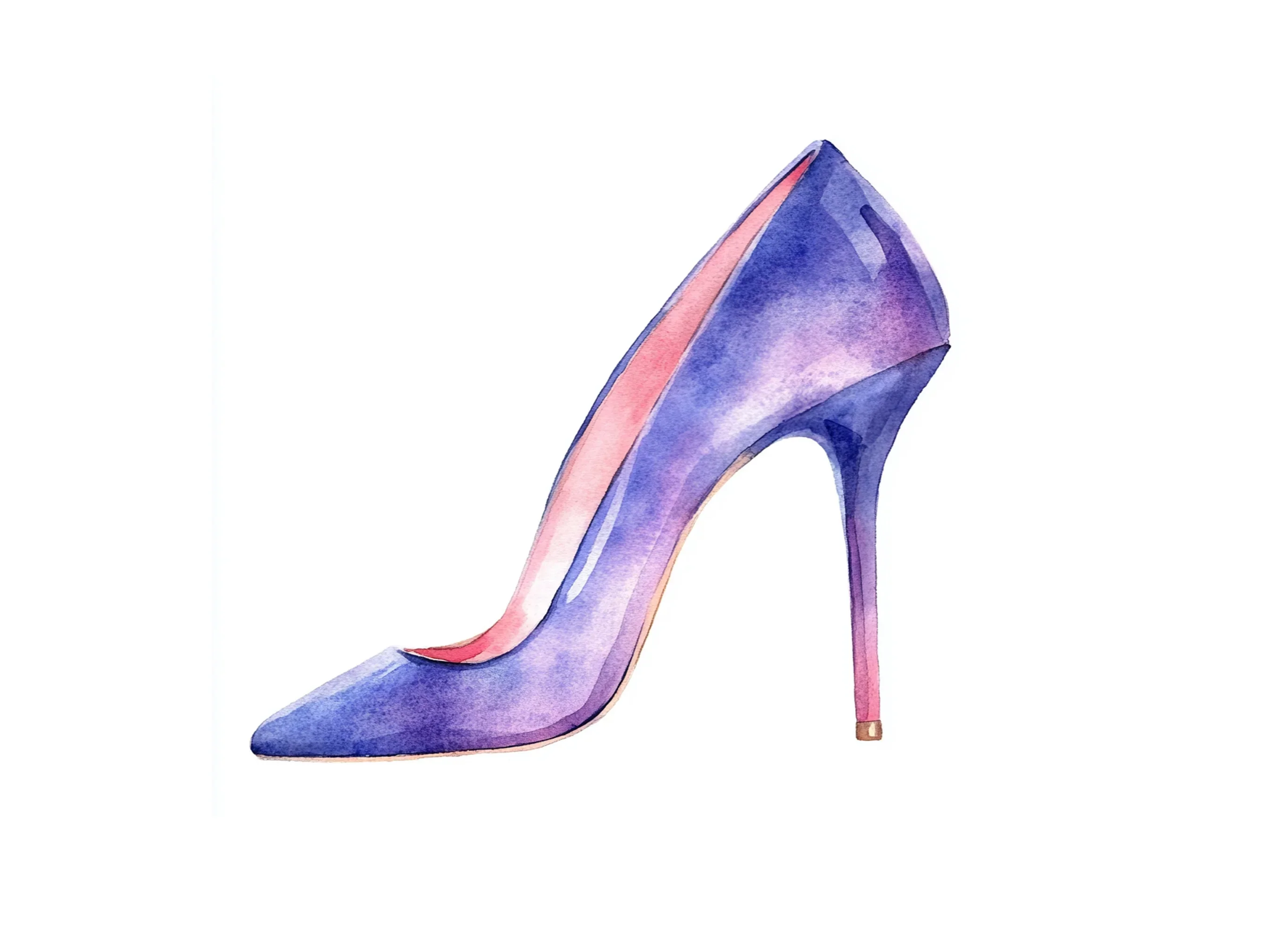 Blue Purple High Heels Clipart Bundle - Image 3