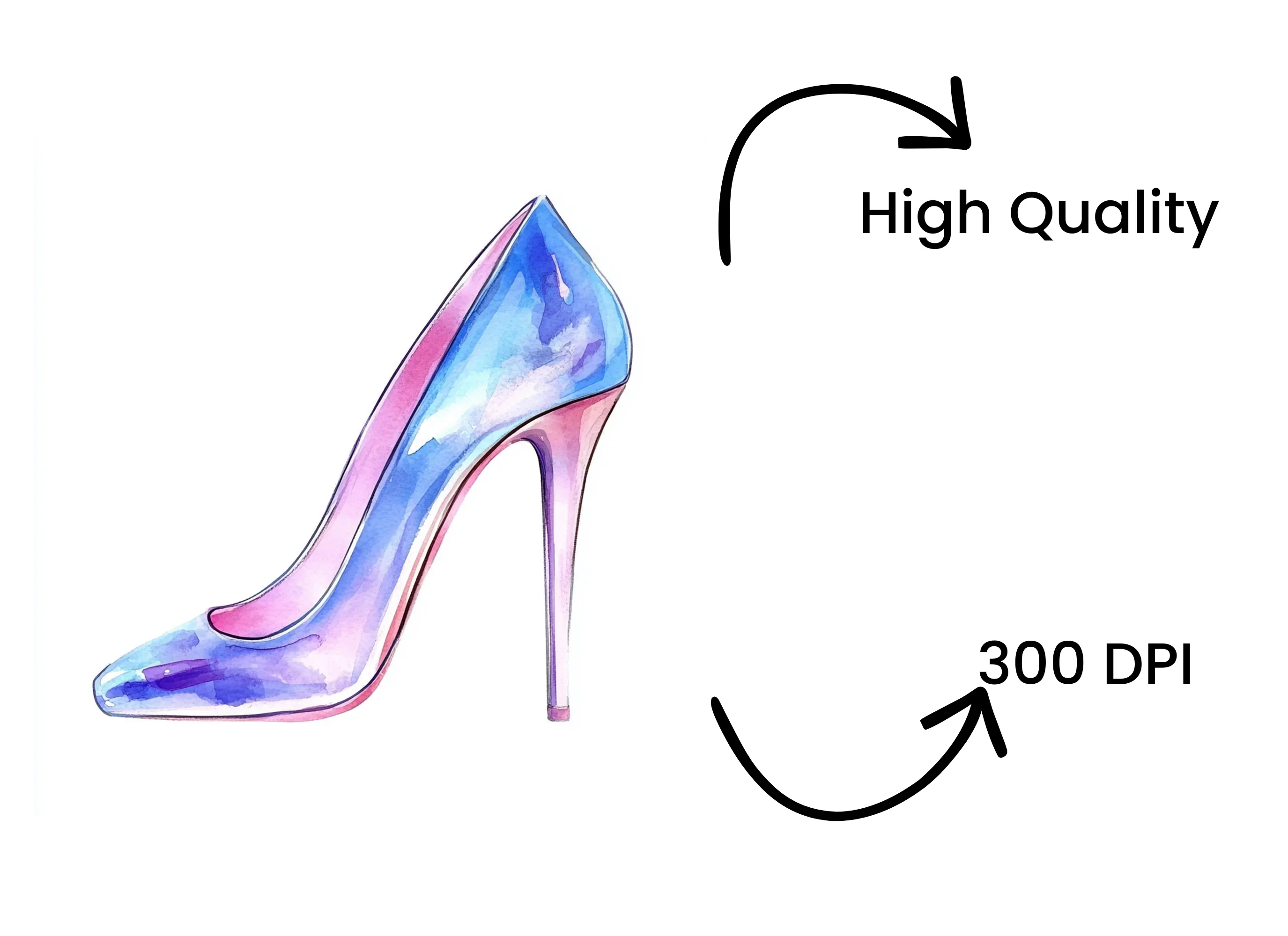 Blue Purple High Heels Clipart Bundle - Image 4
