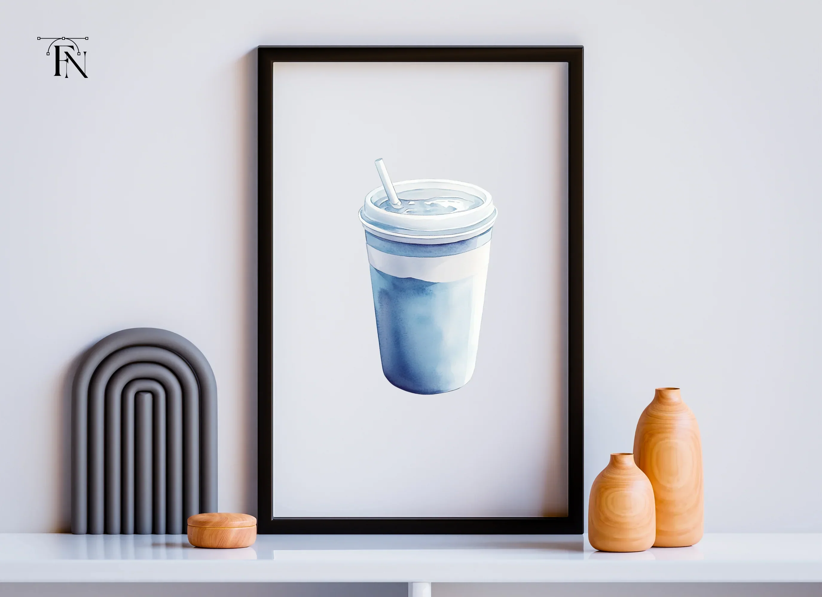 Blue Smoothie Cup Clipart Bundle - Image 6