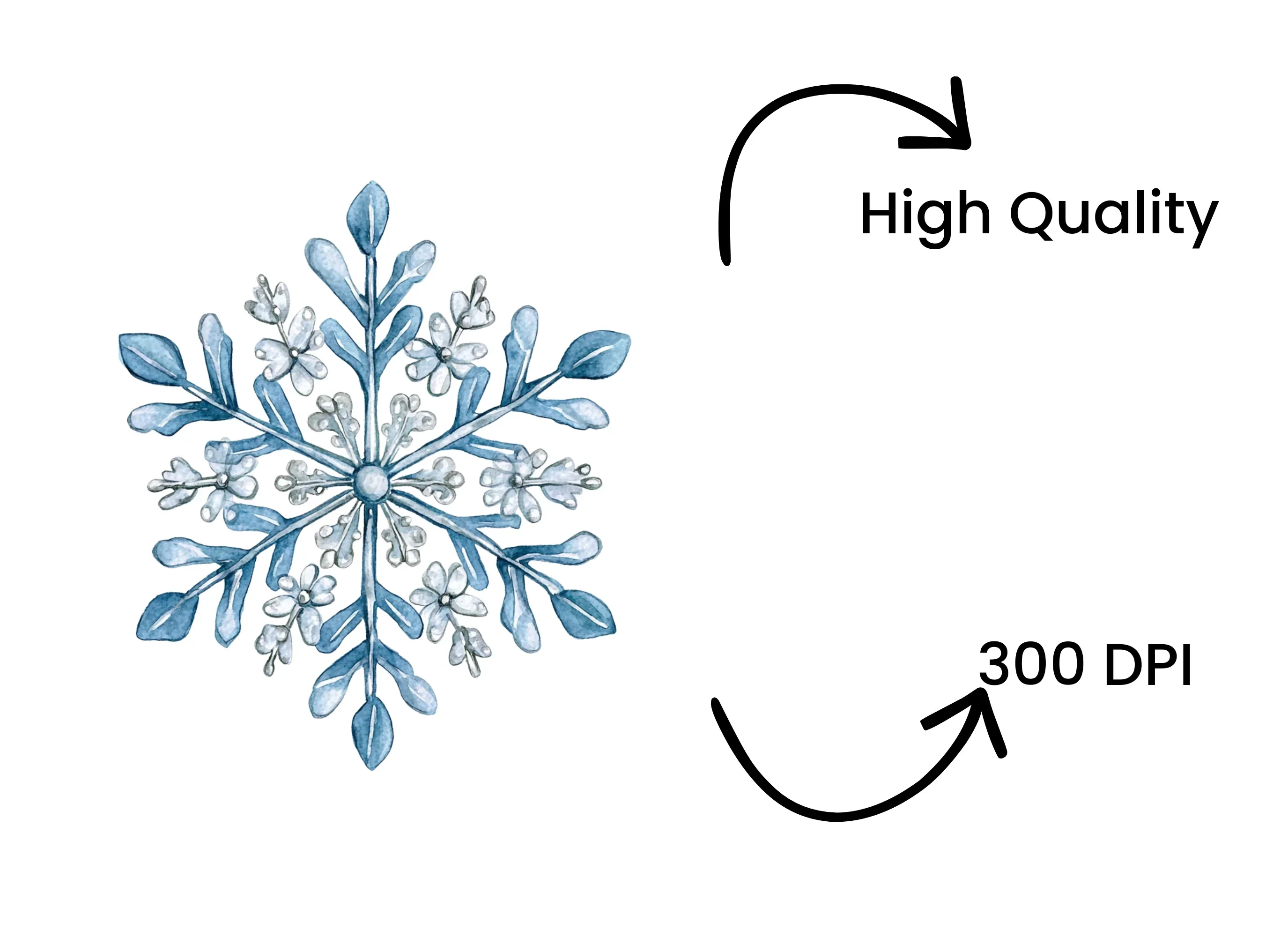 Blue Snowflake Clipart Bundle - Image 4