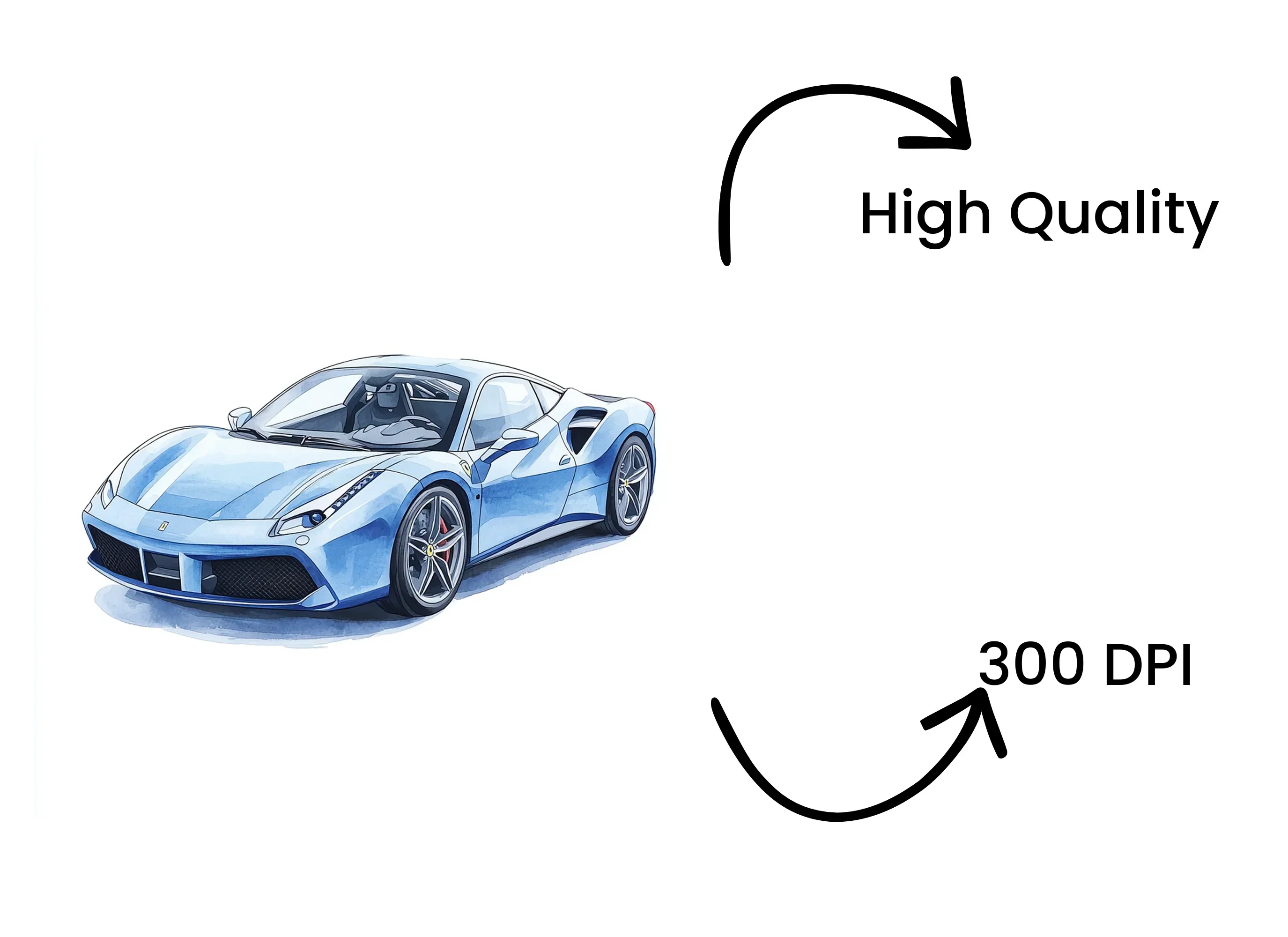 Blue Sports Car Clipart Bundle - Image 4