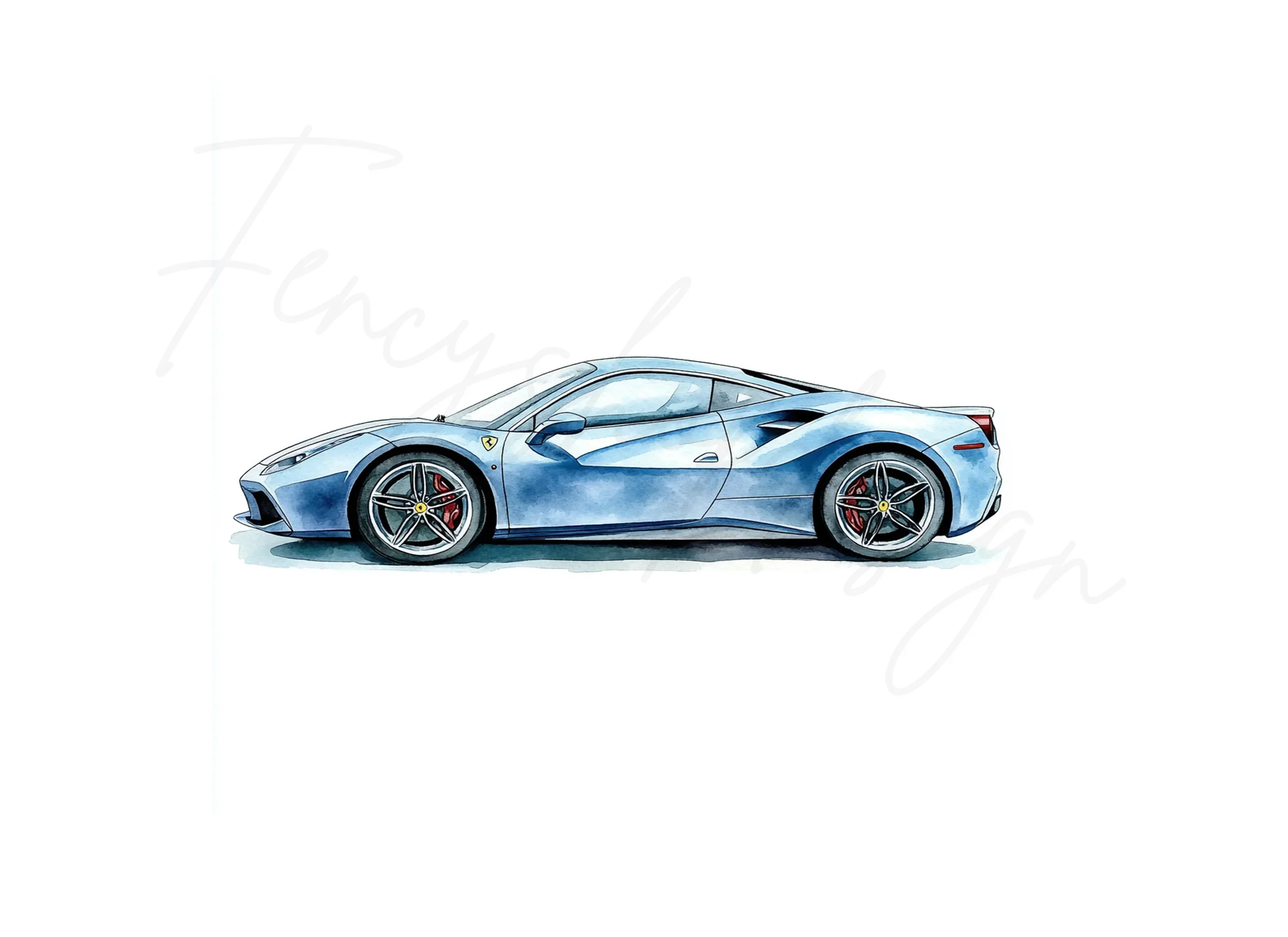 Blue Sports Car Clipart Bundle - Image 2