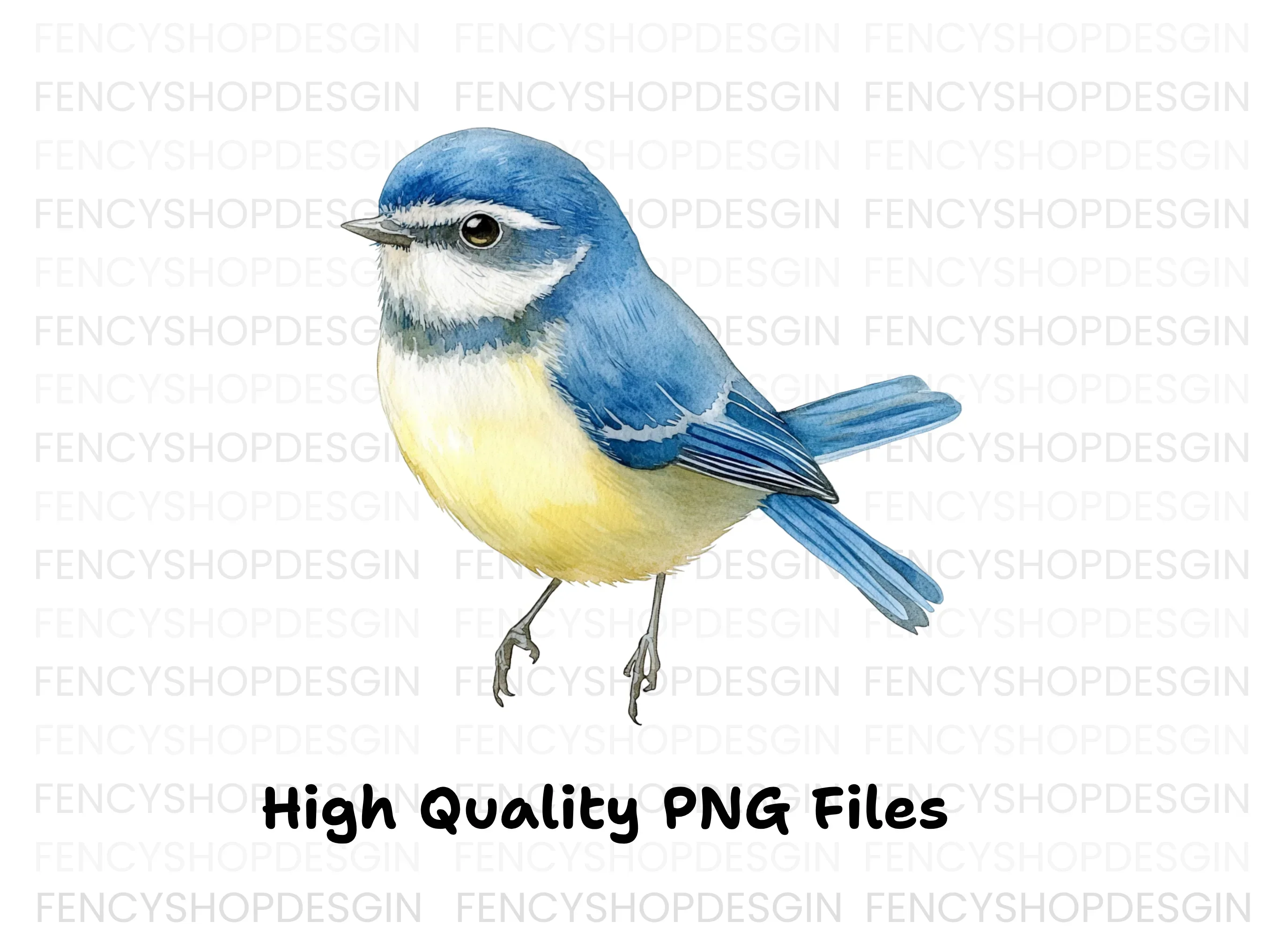 Blue Tit Bird Clipart Bundle - Image 3