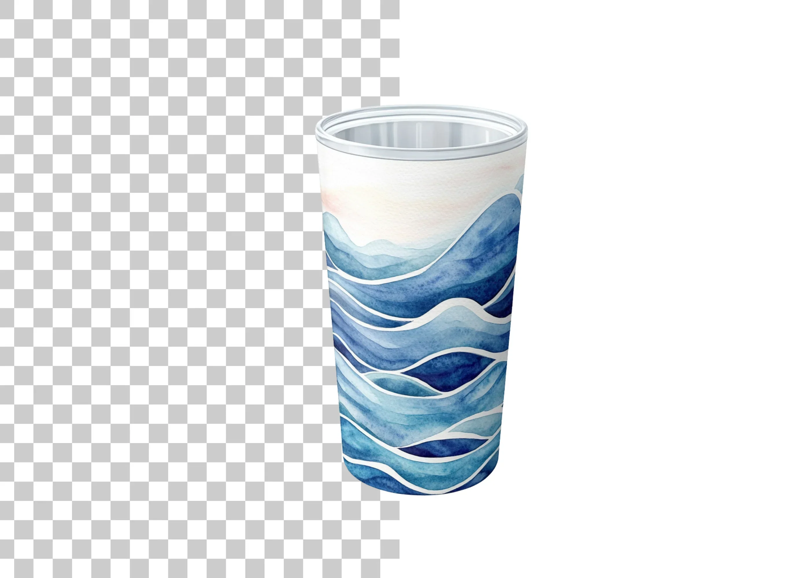 Blue Wave Tumblers Clipart Bundle - Image 6