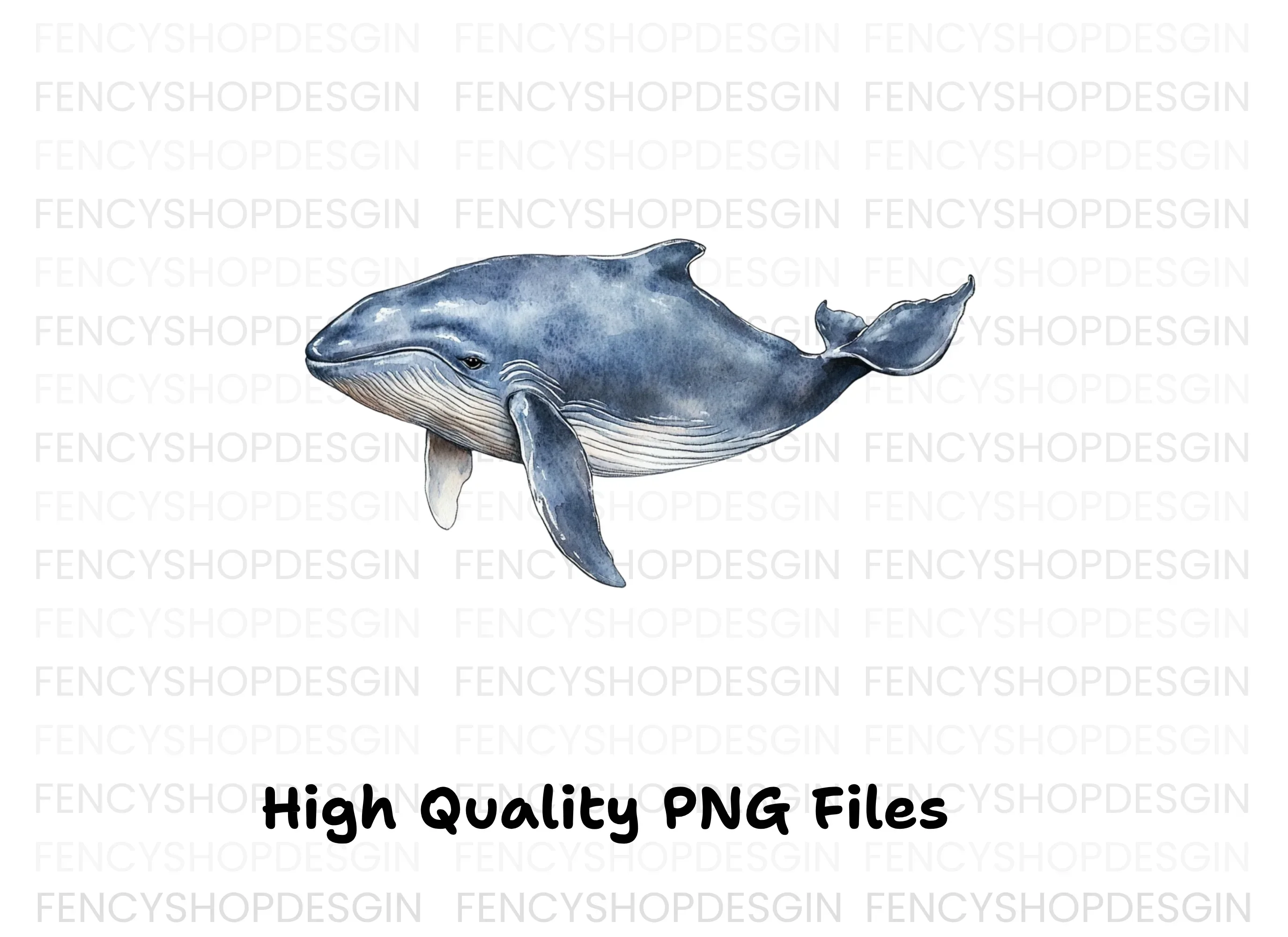 Blue Whale Clipart Bundle - Image 2
